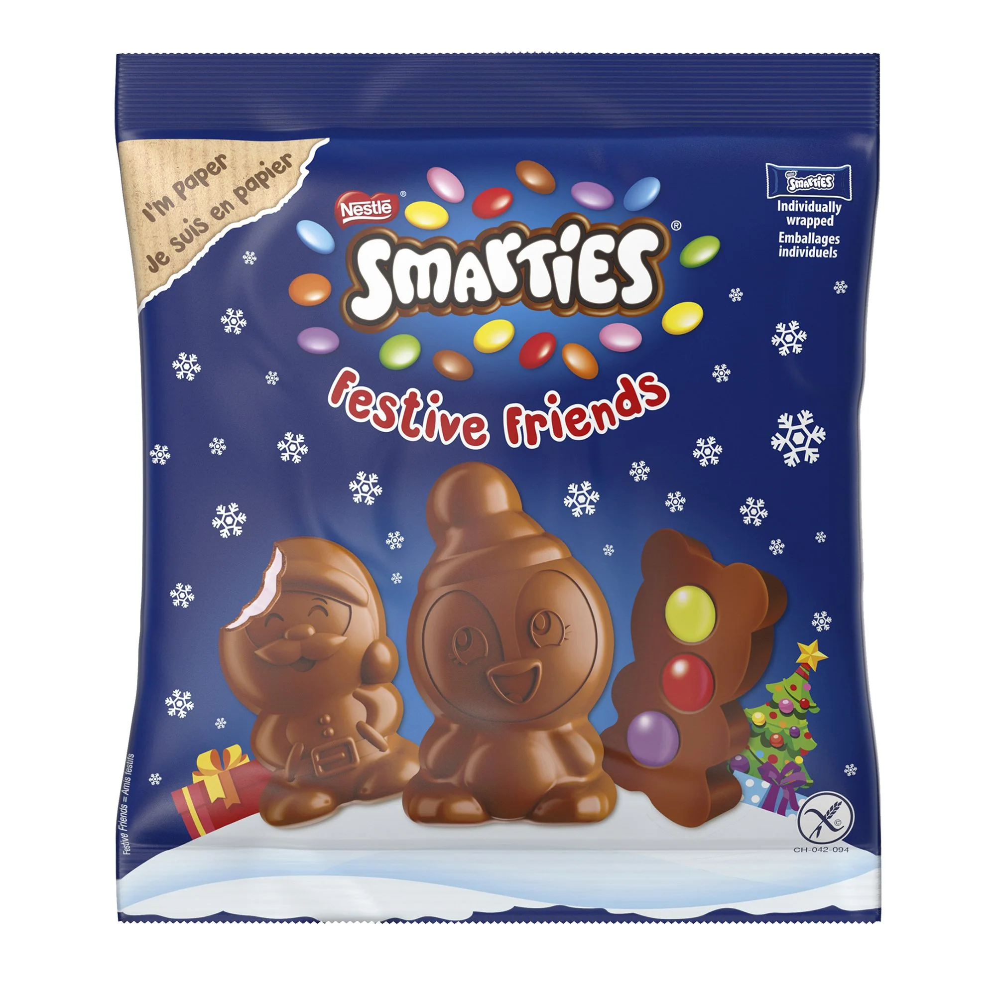 Mini figurines Smarties au chocolat au lait