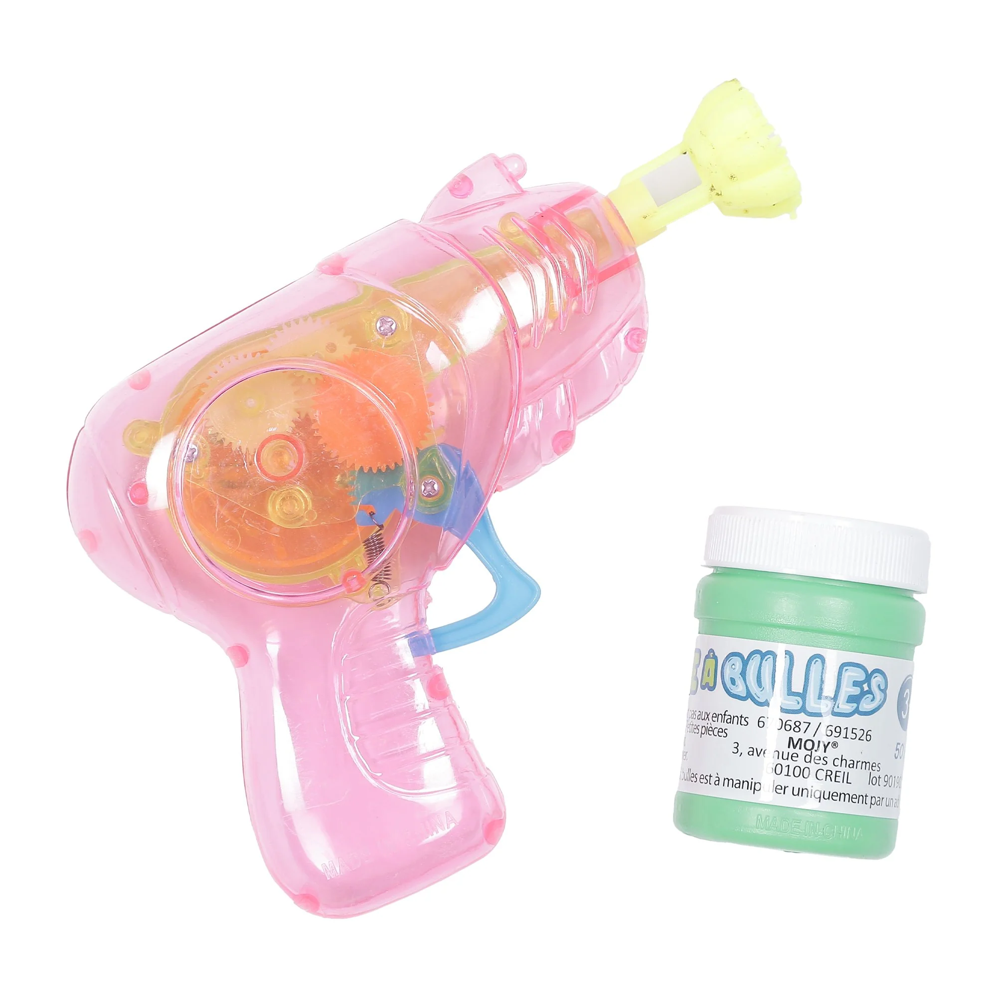 Mini pistolet à bulles avec lumière 13 cm - Image 2