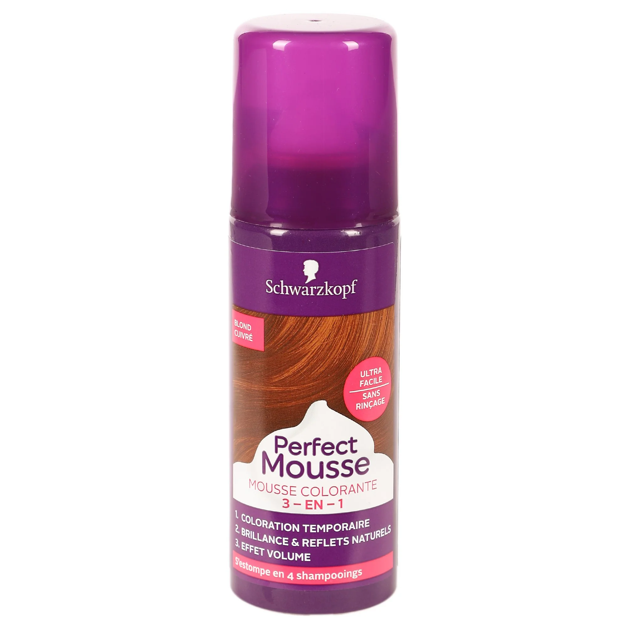 Mousse colorante 3 en 1 blond cuivre