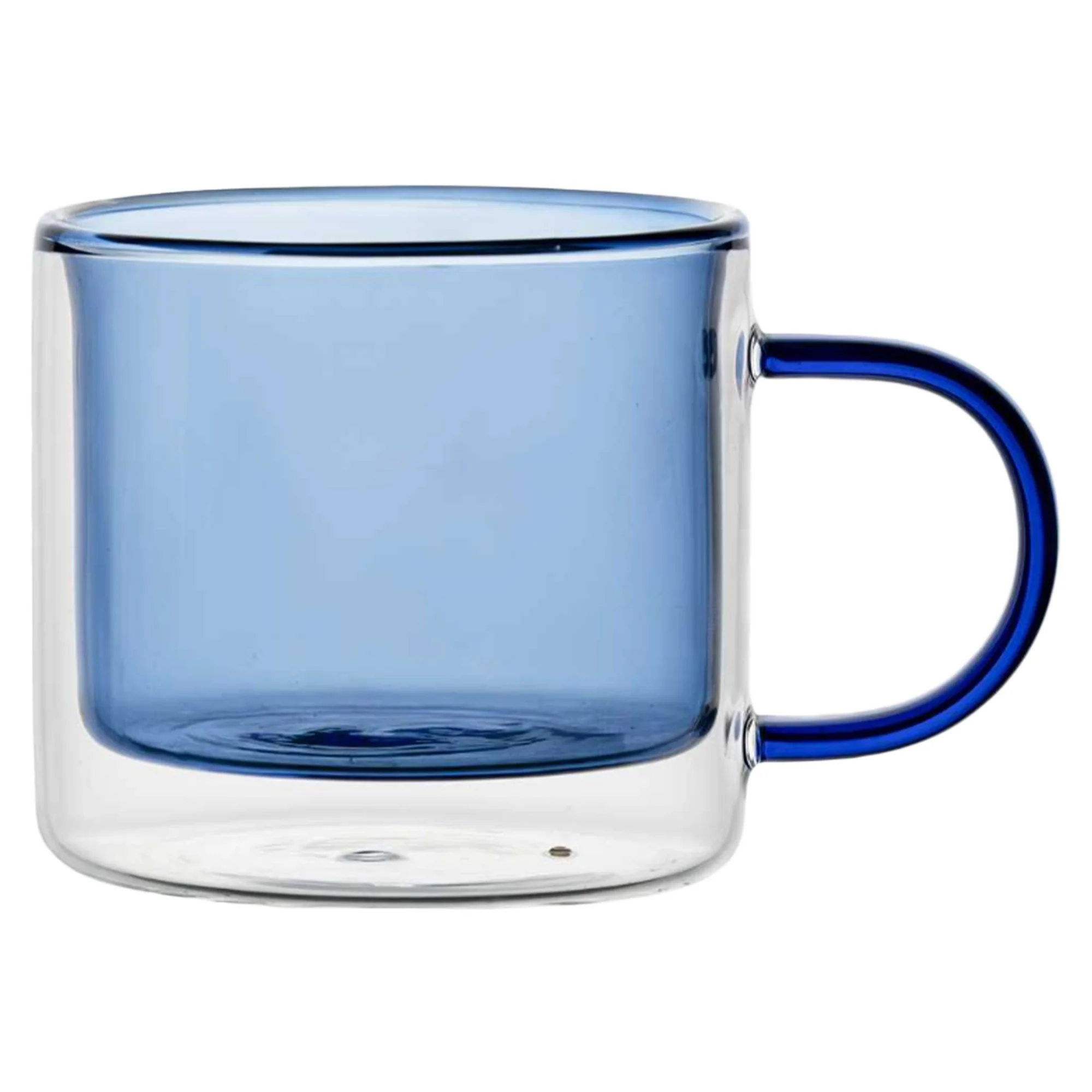 Mug double paroi en verre coloré avec anse 250 ml - Jaune - Image 4