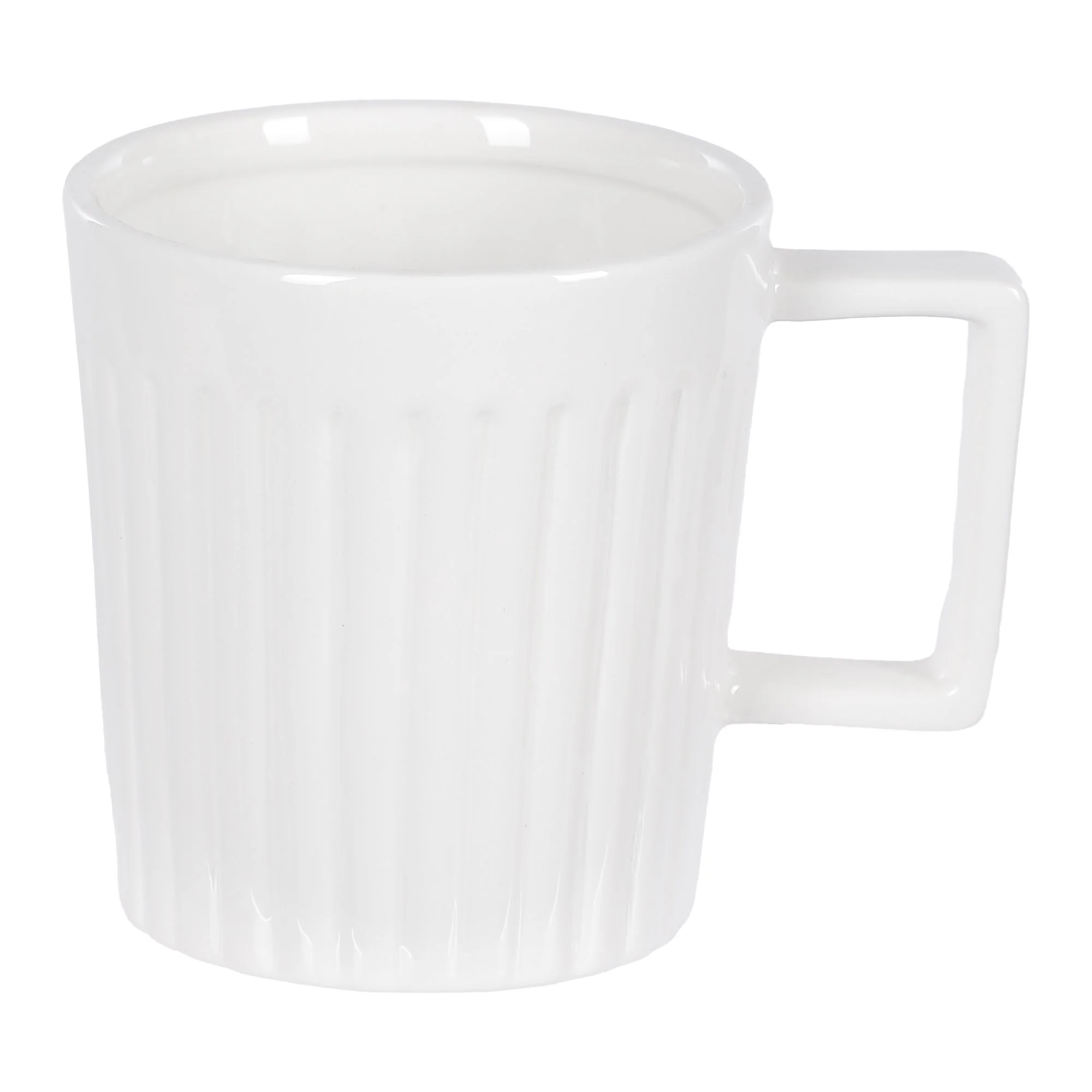 Mug Jumbo strié avec anse dolomite 480 ml  - Beige