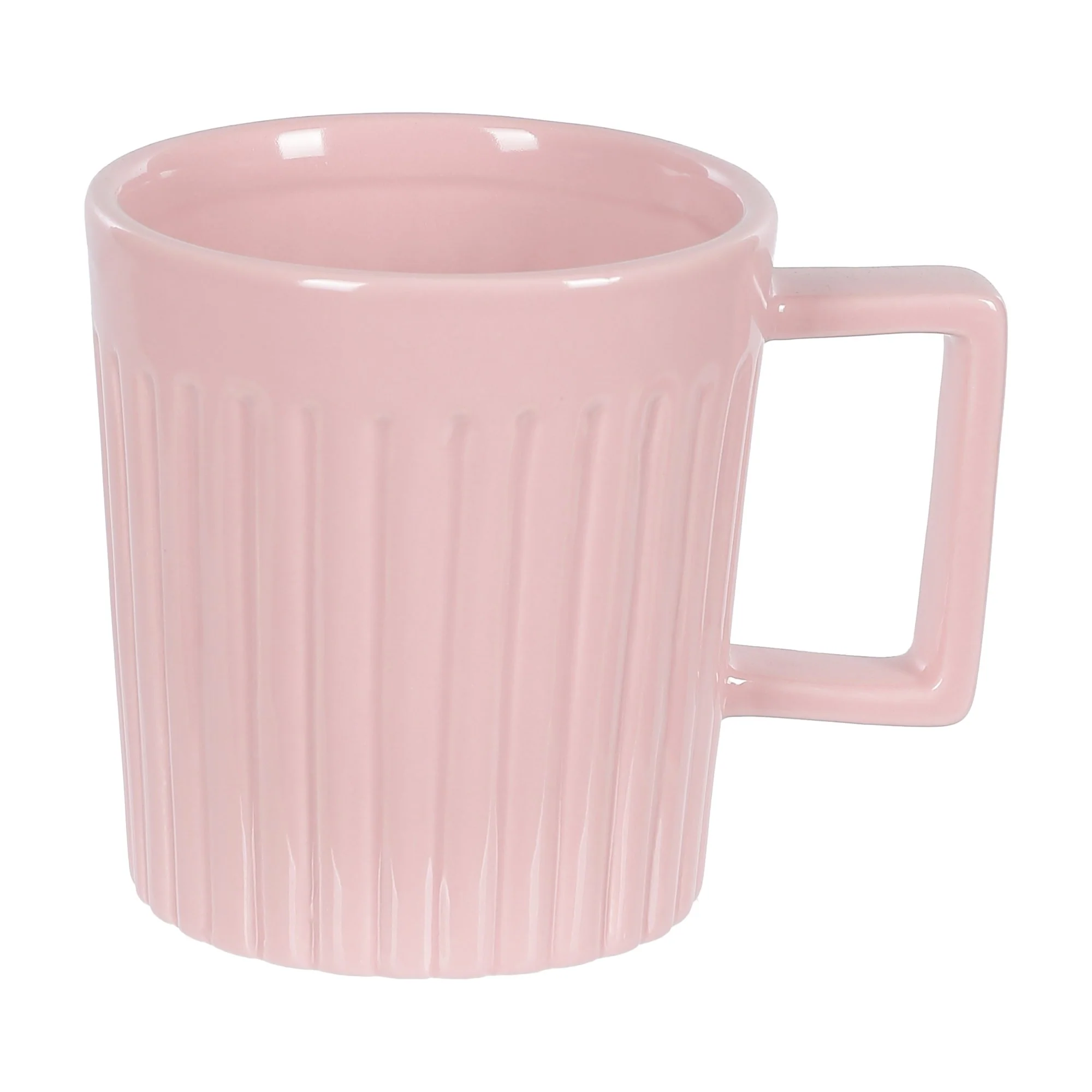 Mug Jumbo strié avec anse dolomite 480 ml  - Rose