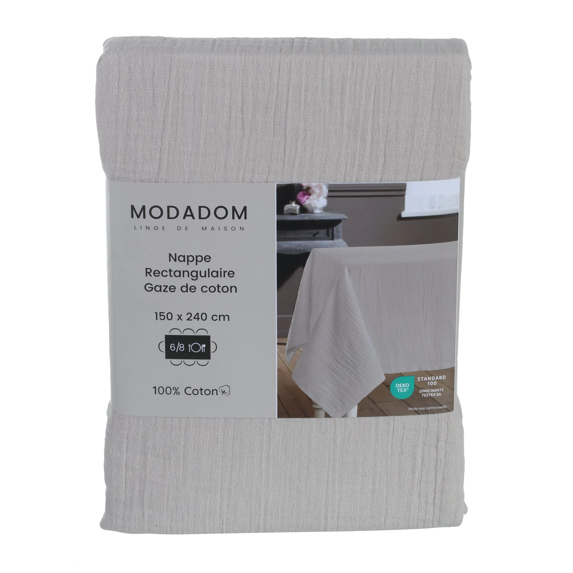 Nappe en gaze de coton 150x240cm - Jaune - Image 5