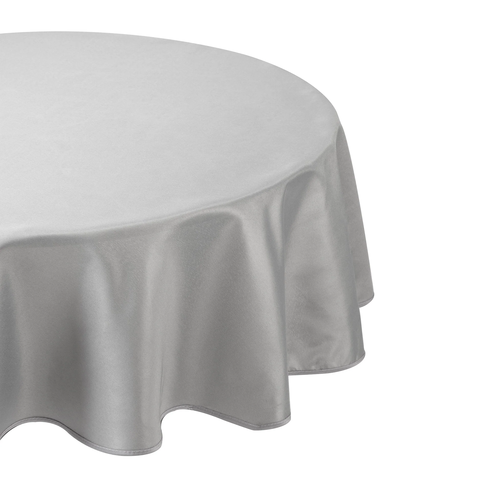 NAPPE POLYESTER UNIE 180CM - RUBAN BLANC - Marron - Image 2