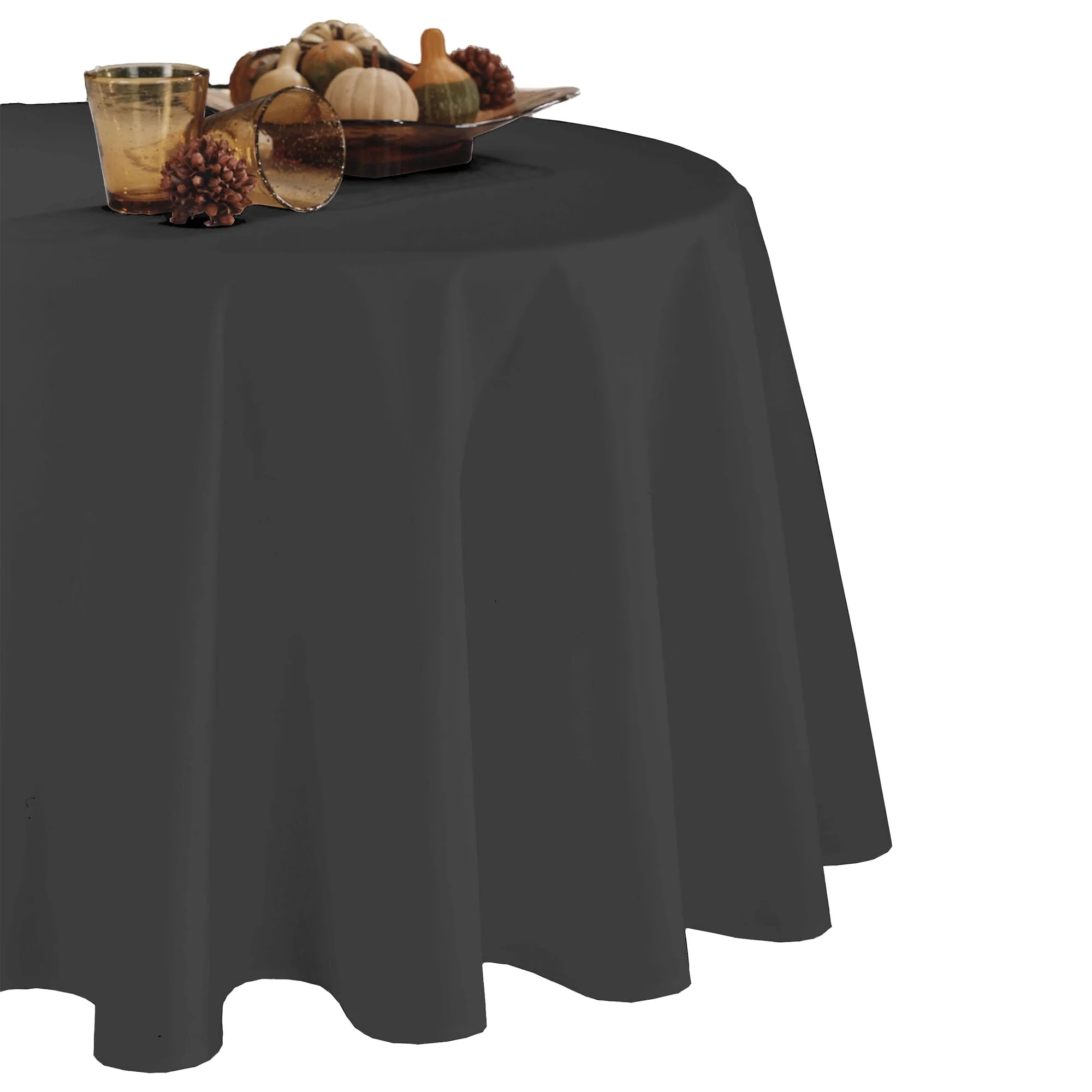 Nappe polyester unie diamètre 180cm  - Gris