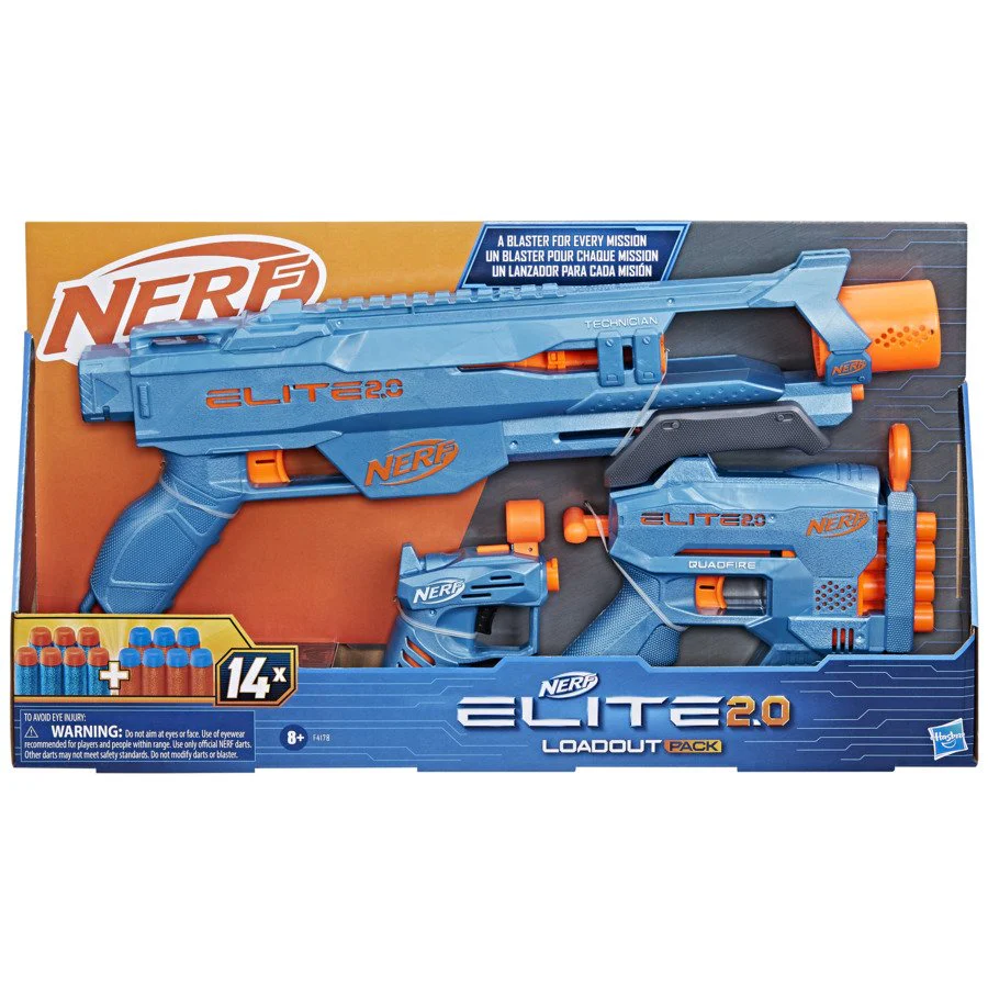 Nerf - Blasters Elite 2.0 Loadout Pack avec 14 Fléchettes