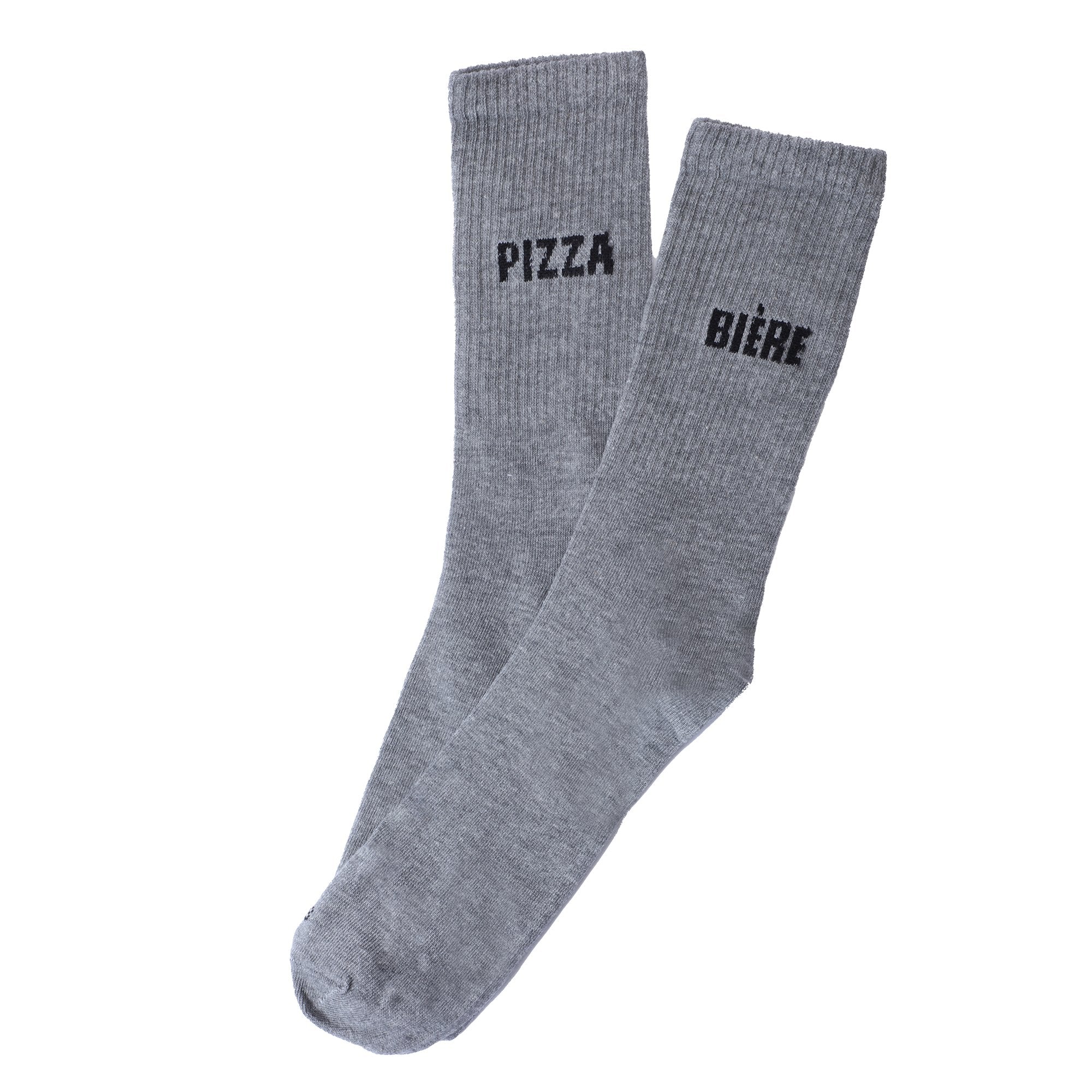 Paire de chaussette avec message - Gris foncé