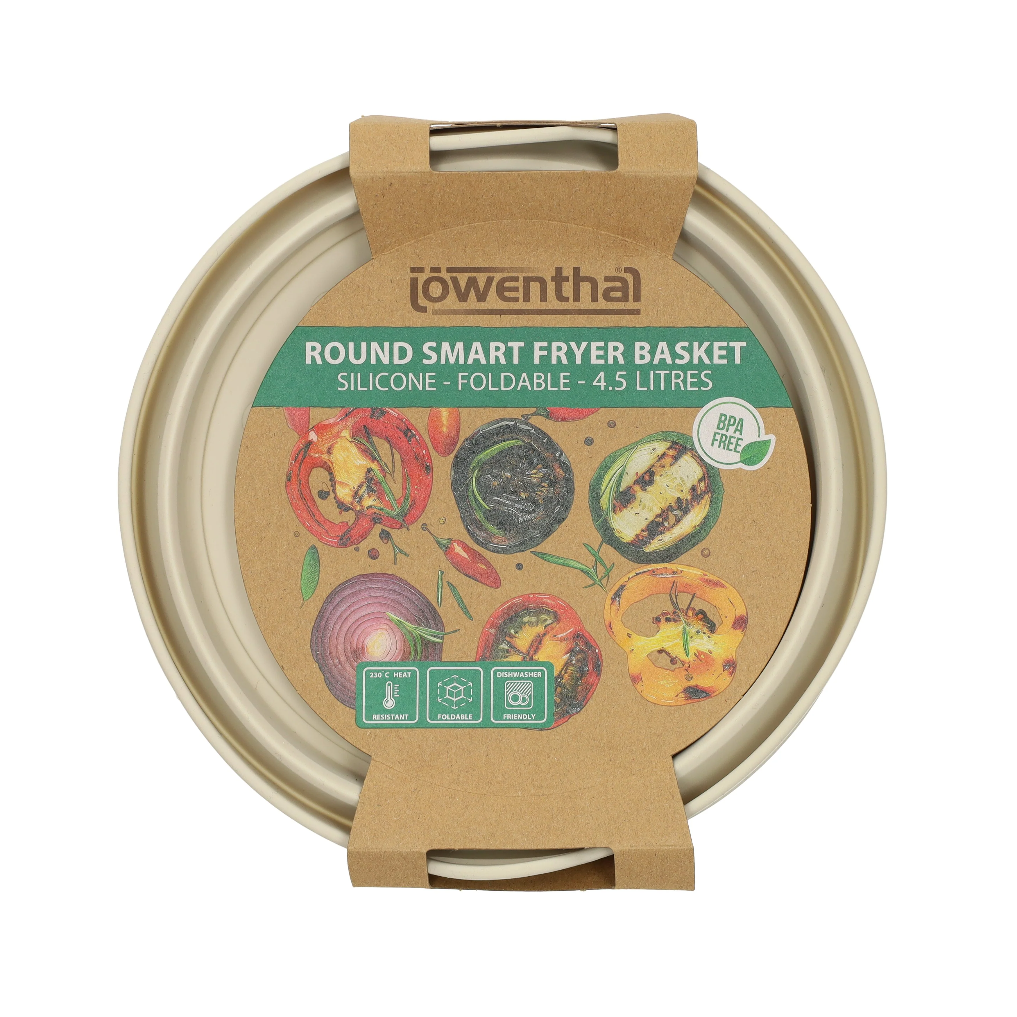 Panier en silicone rétractable rond pour friteuse à air - Image 3