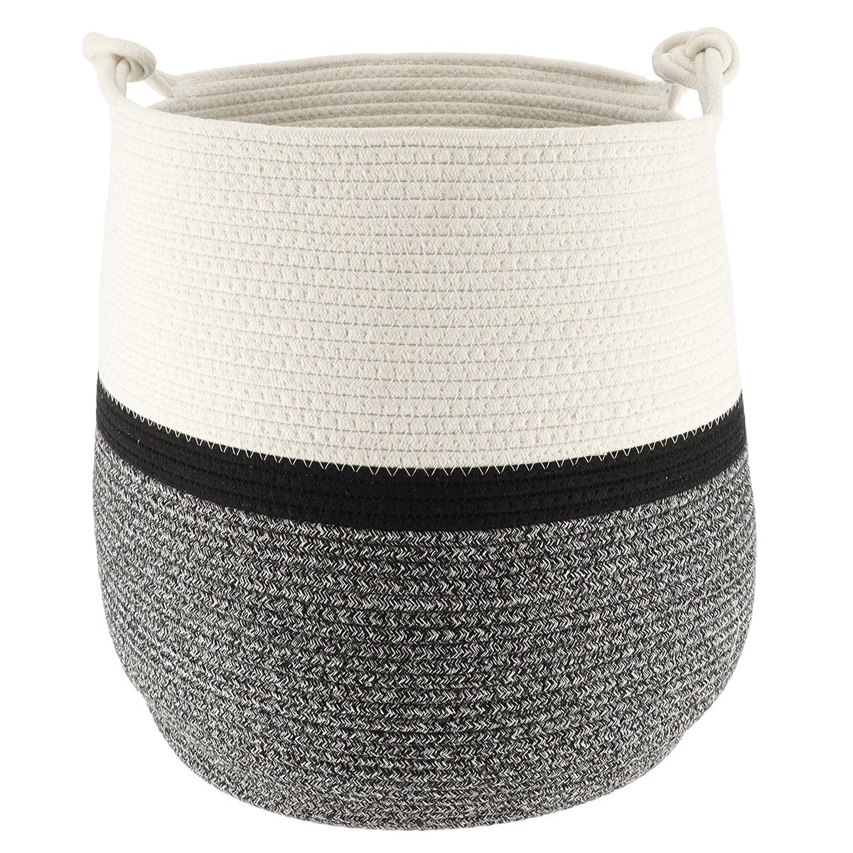 Panière à linge blanc & noir
