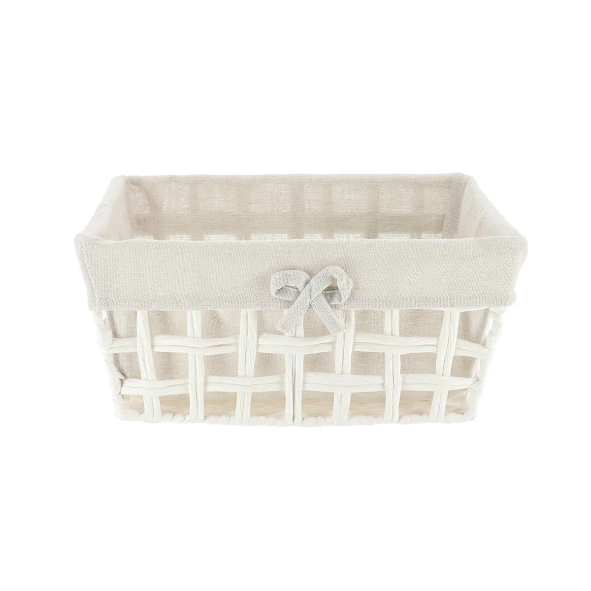 Panière tressée blanche