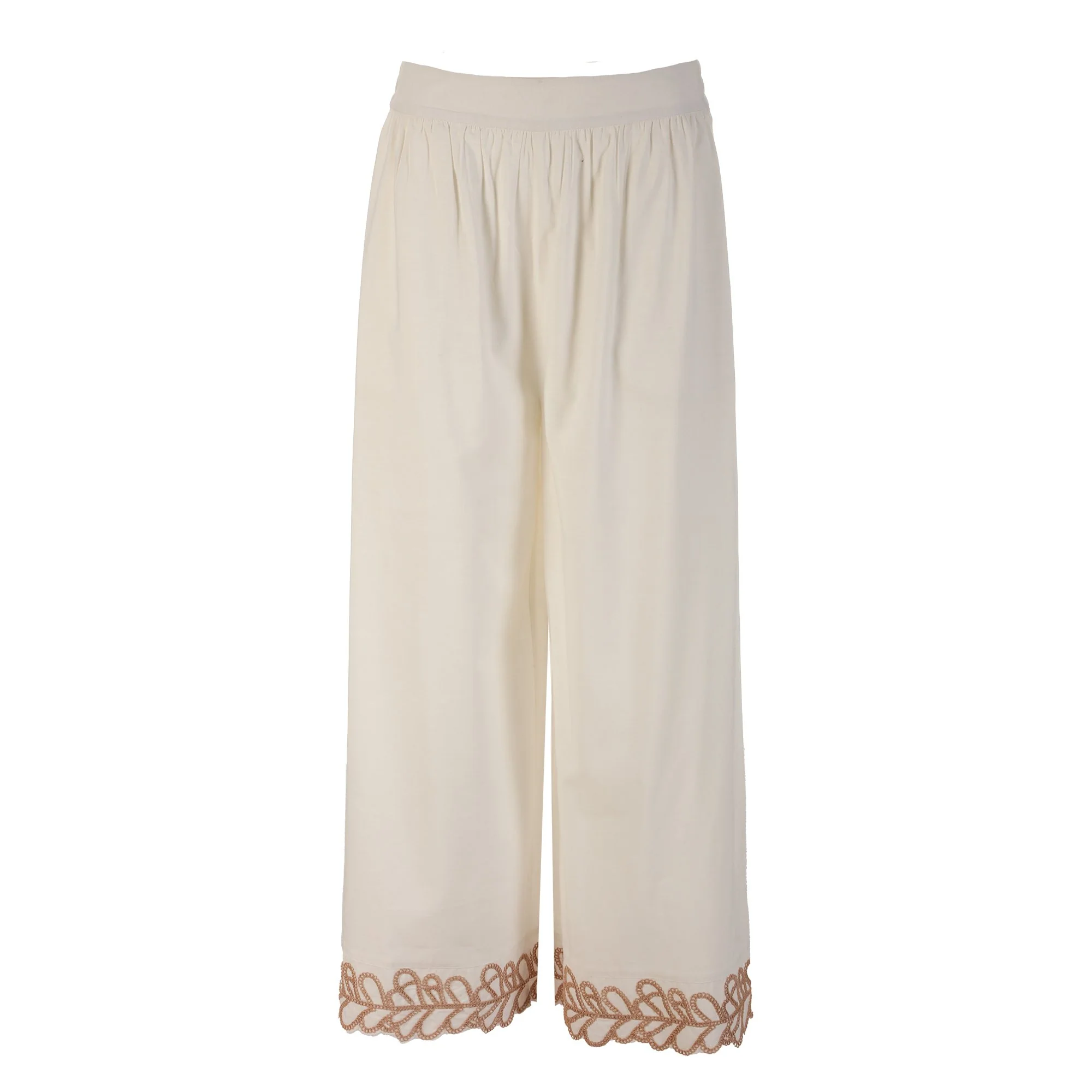 Pantalon à broderie  - Blanc
