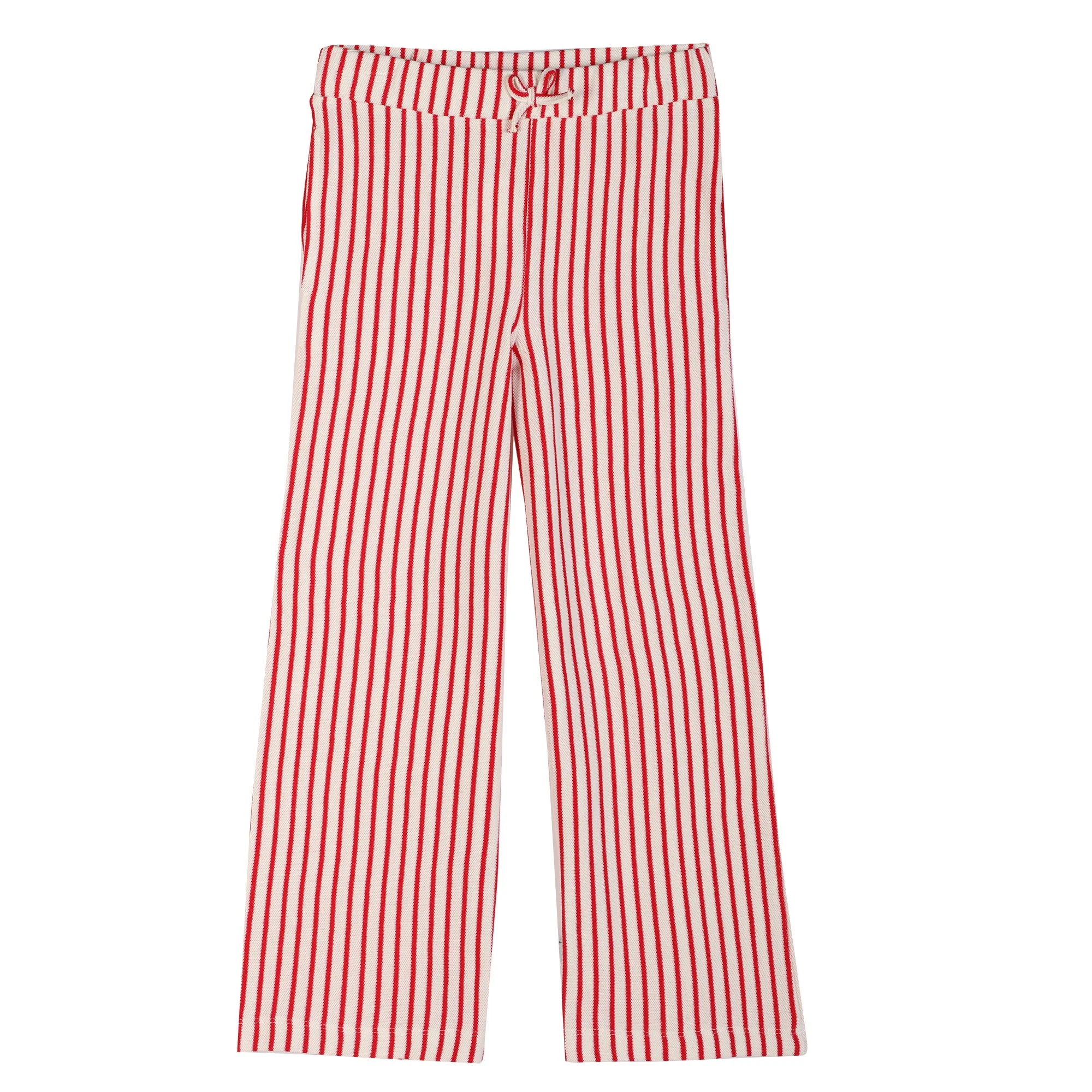 Pantalon à rayures  - Rouge