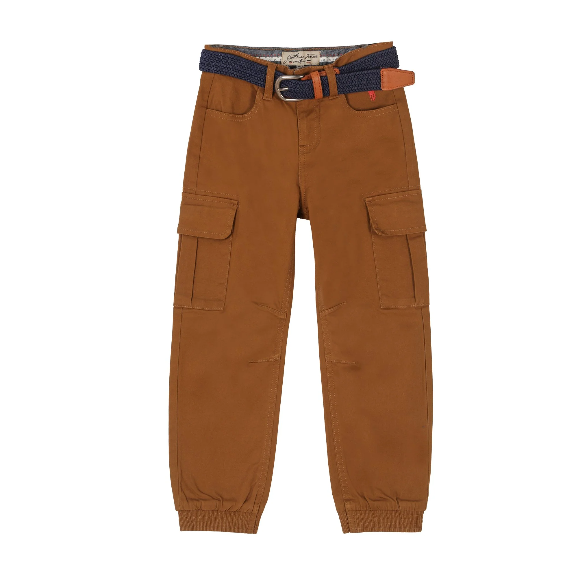 Pantalon cargo avec ceinture 3/12 ans - Marron