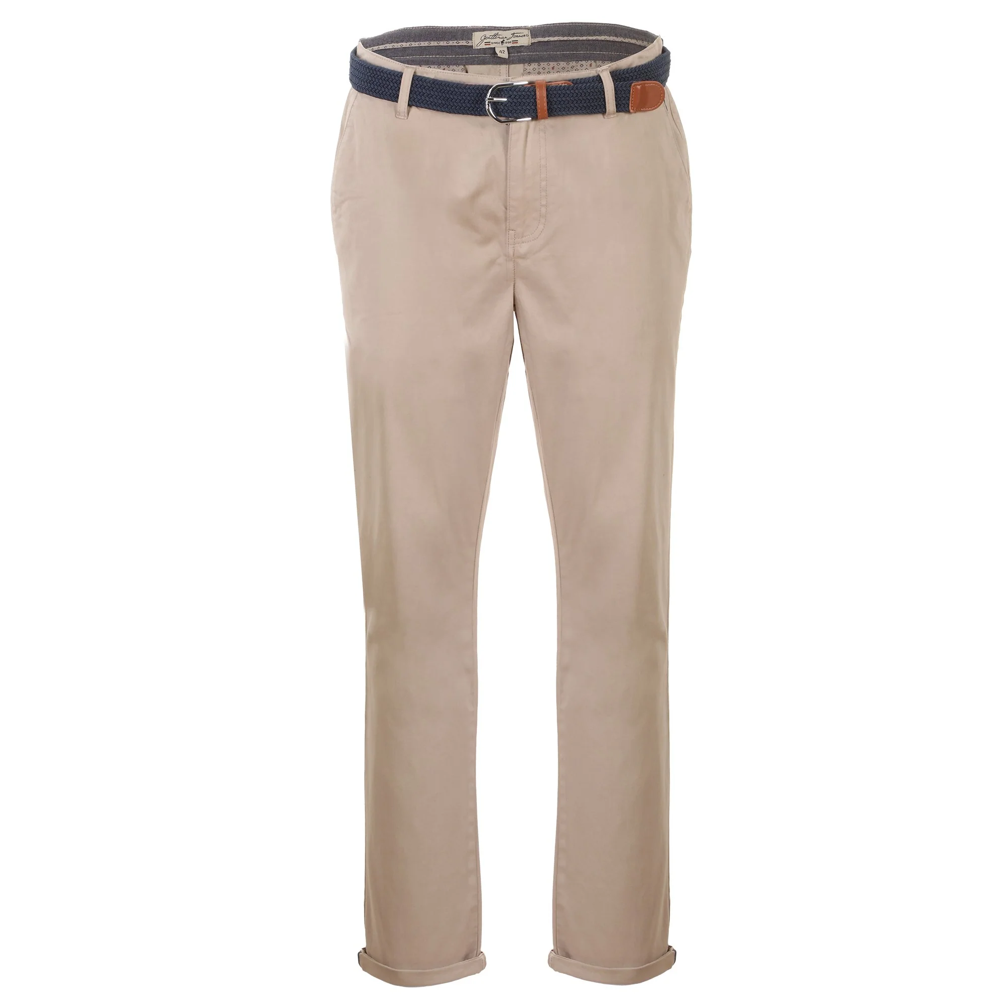Pantalon chino avec ceinture - Beige