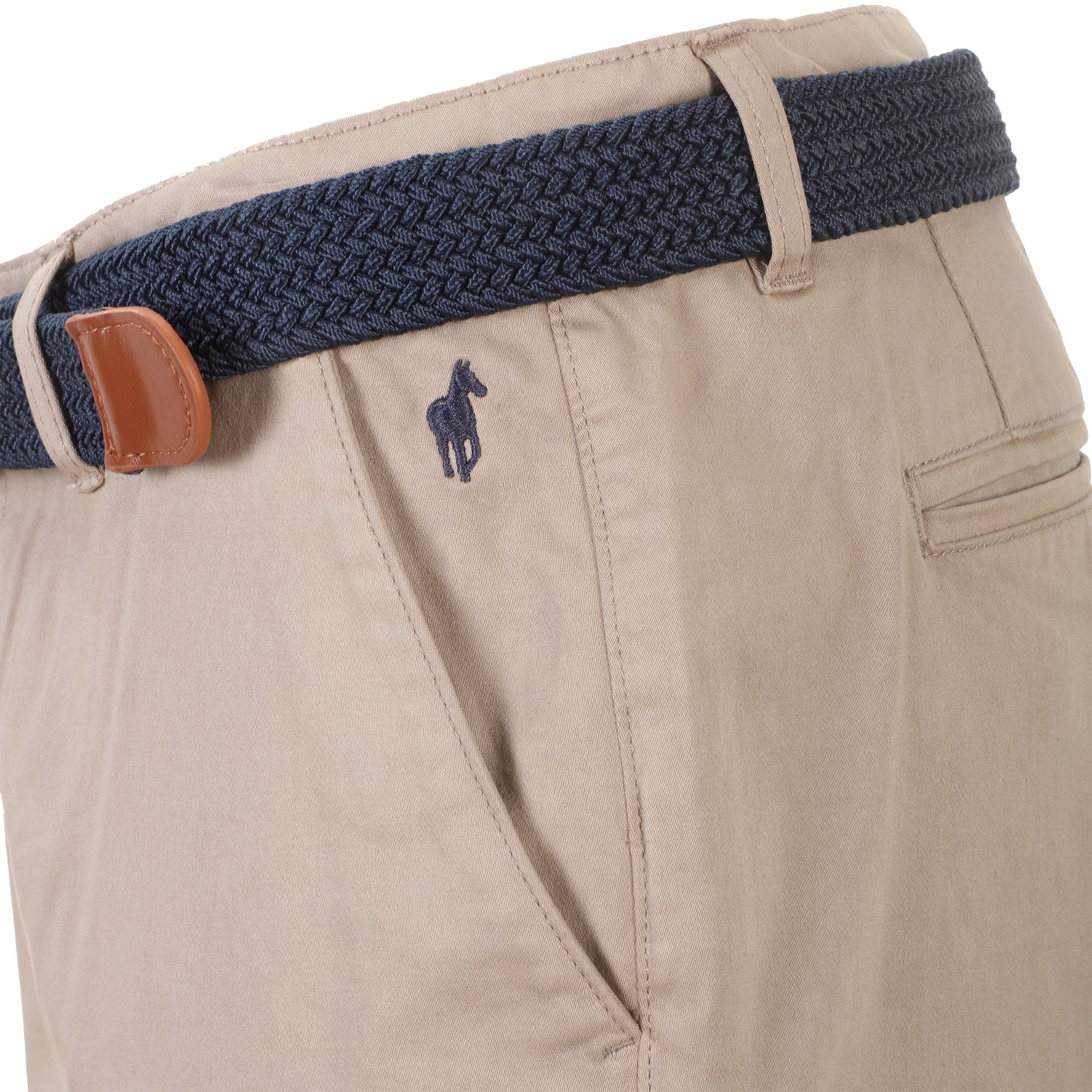 Pantalon chino avec ceinture - Beige - Image 4