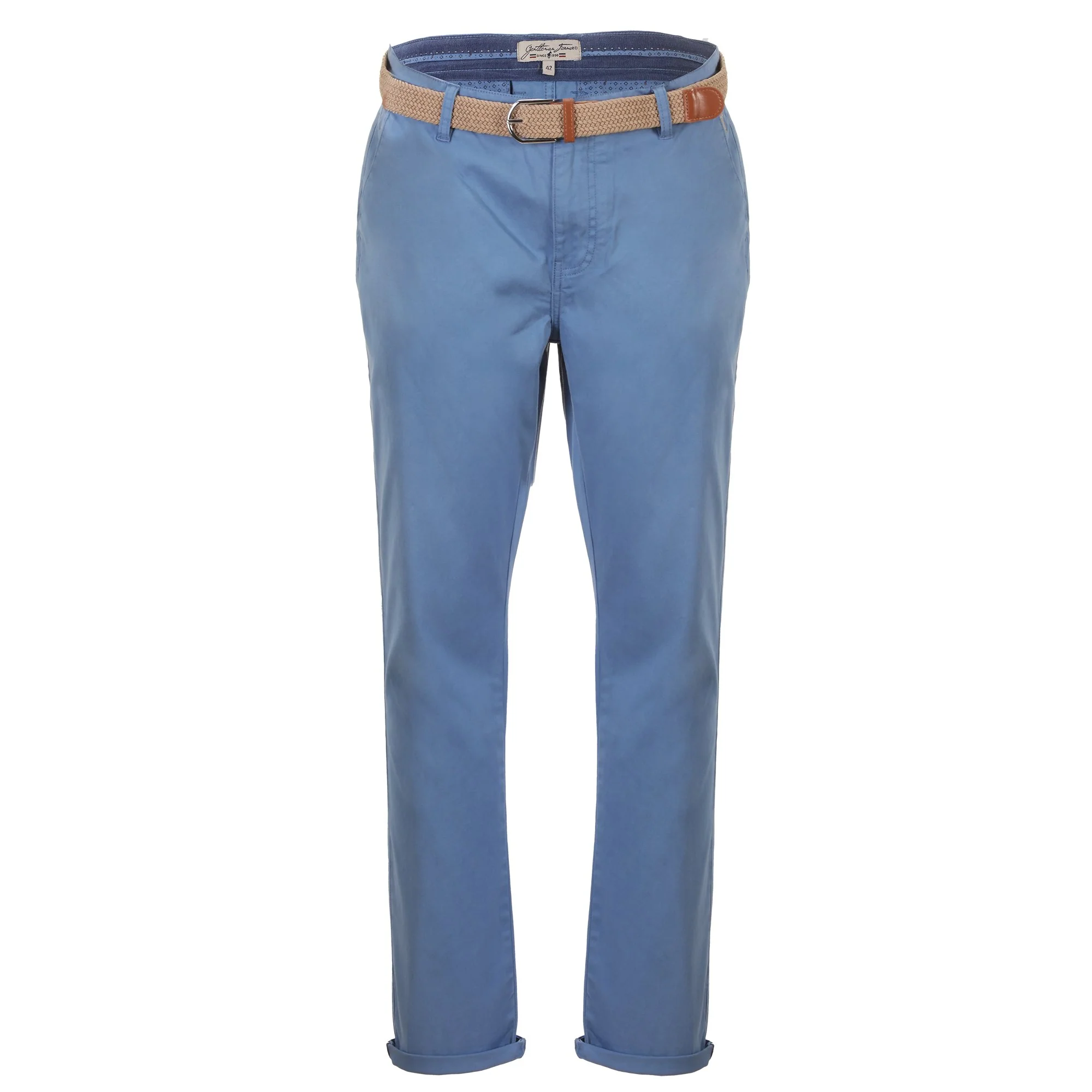 Pantalon chino avec ceinture - Bleu
