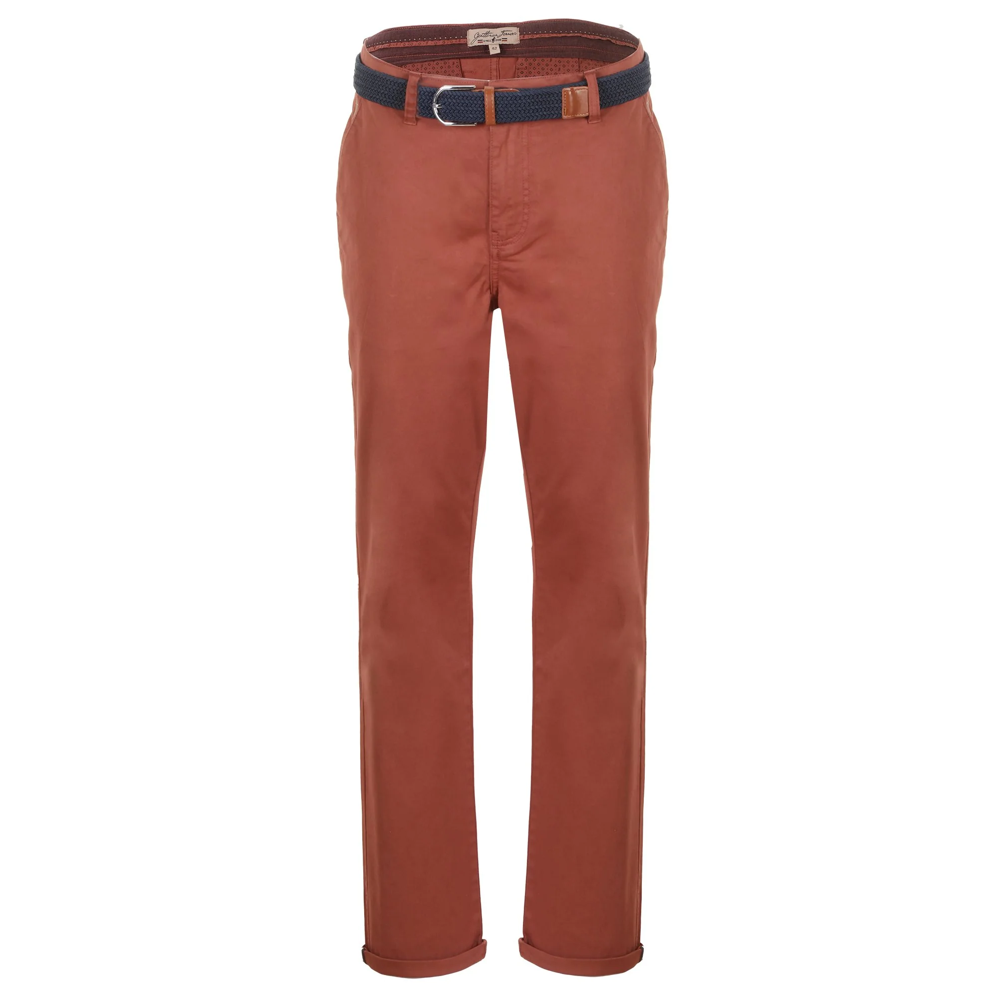 Pantalon chino avec ceinture - Rouge