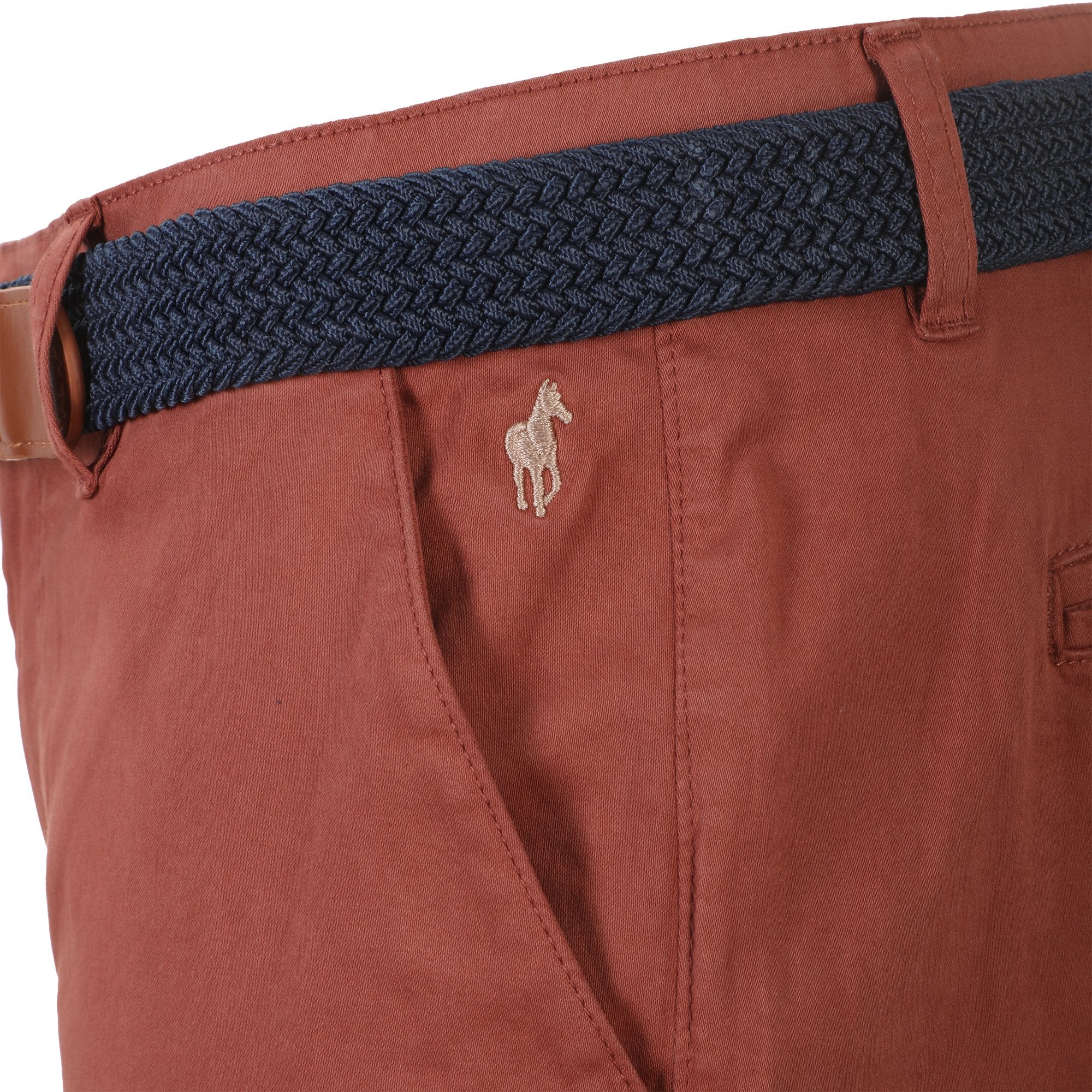 Pantalon chino avec ceinture - Rouge - Image 4
