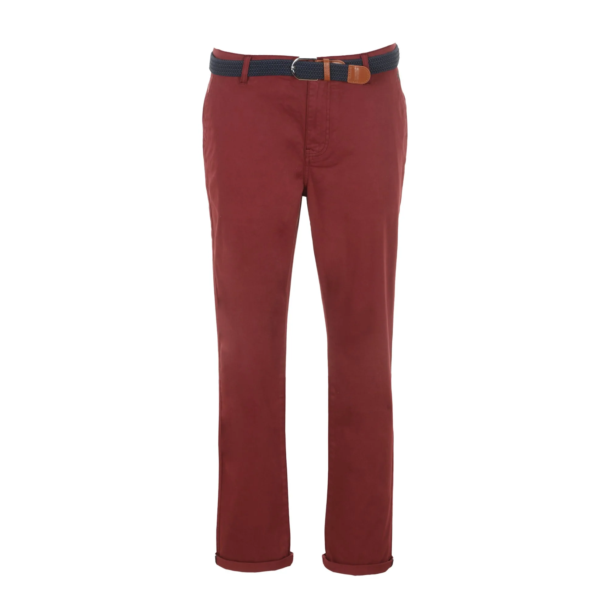 Pantalon chino + ceinture - Rouge