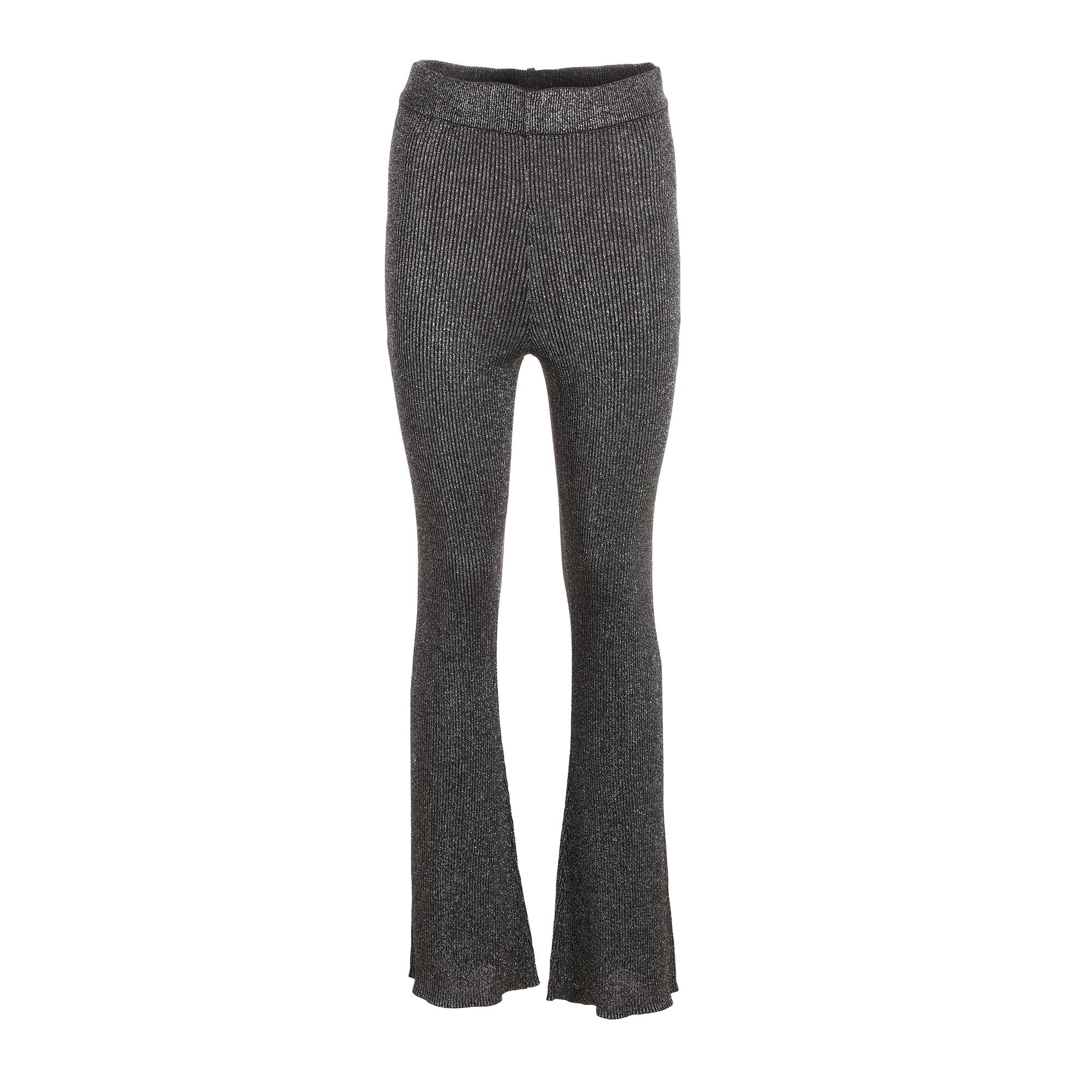 Pantalon en maille brillante argenté - Argent - Image 2