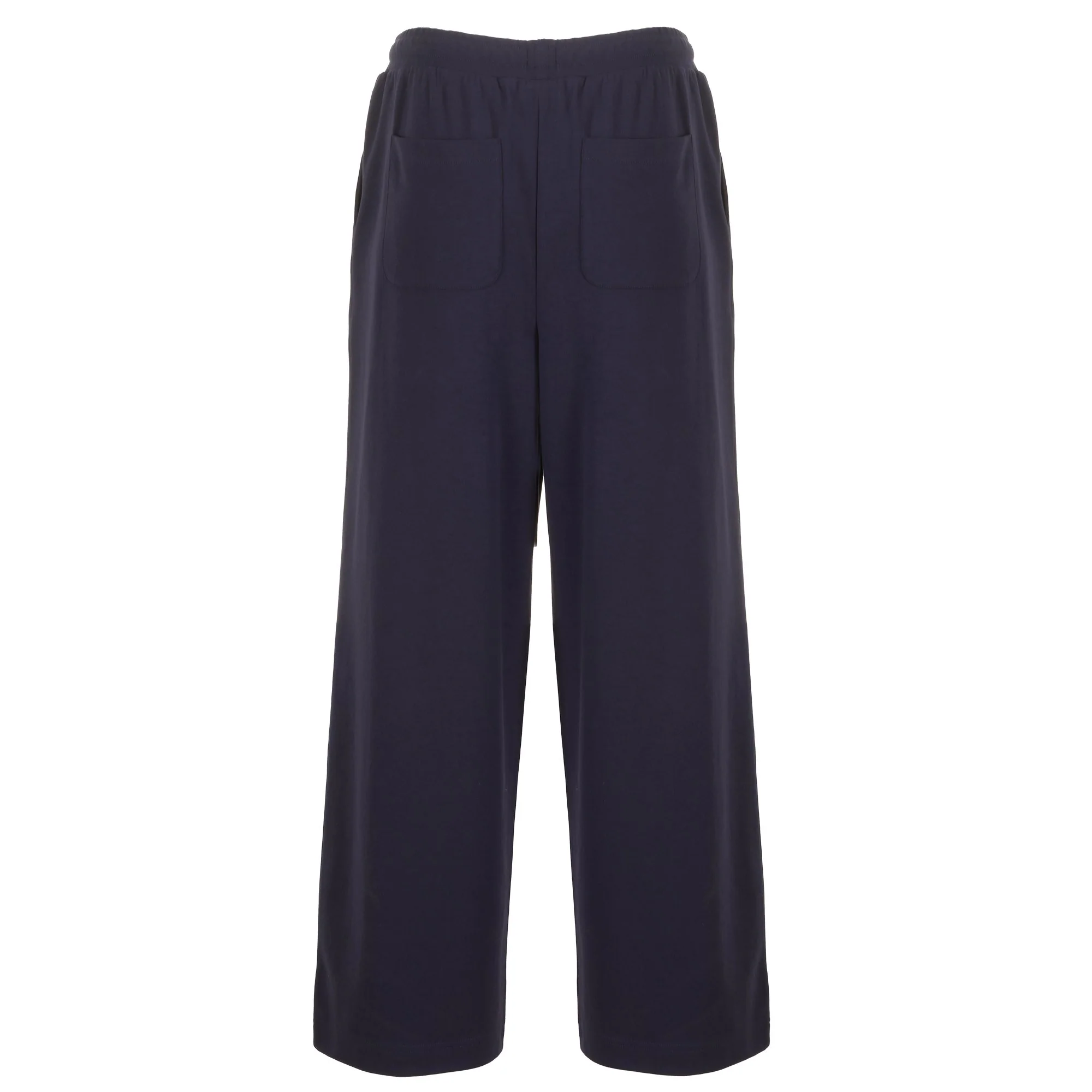 Pantalon large en maille - Bleu foncé - Image 2