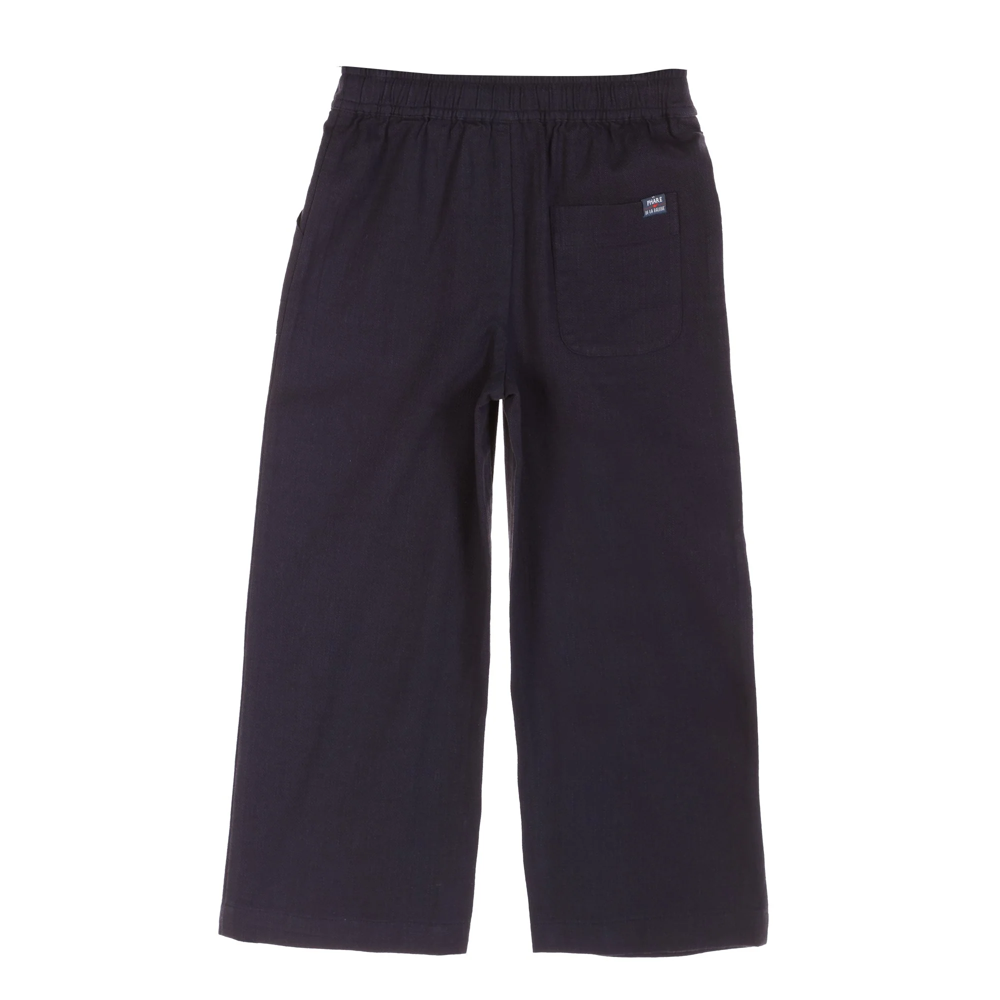 Pantalon taille élastique - Bleu foncé - Image 2