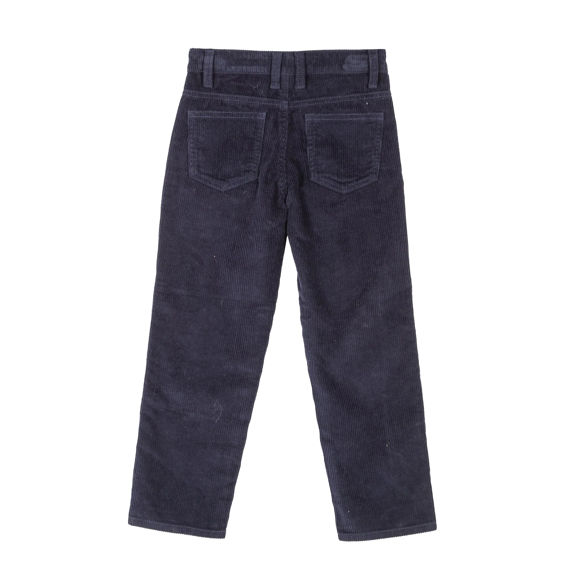 Pantalon velours droit 3-12 ans - Bleu foncé - Image 2