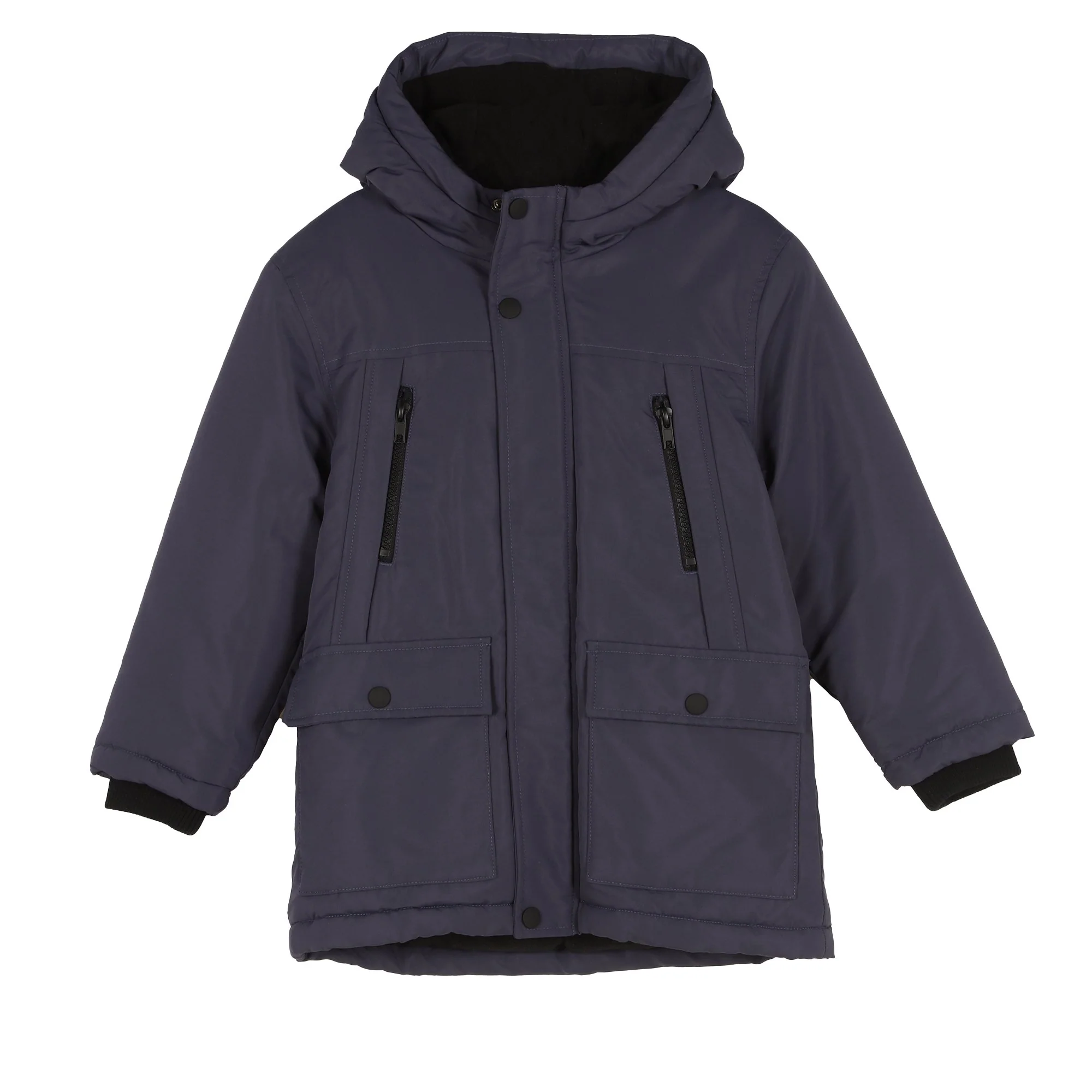 Parka doublée polaire 3/12 ans - Bleu foncé