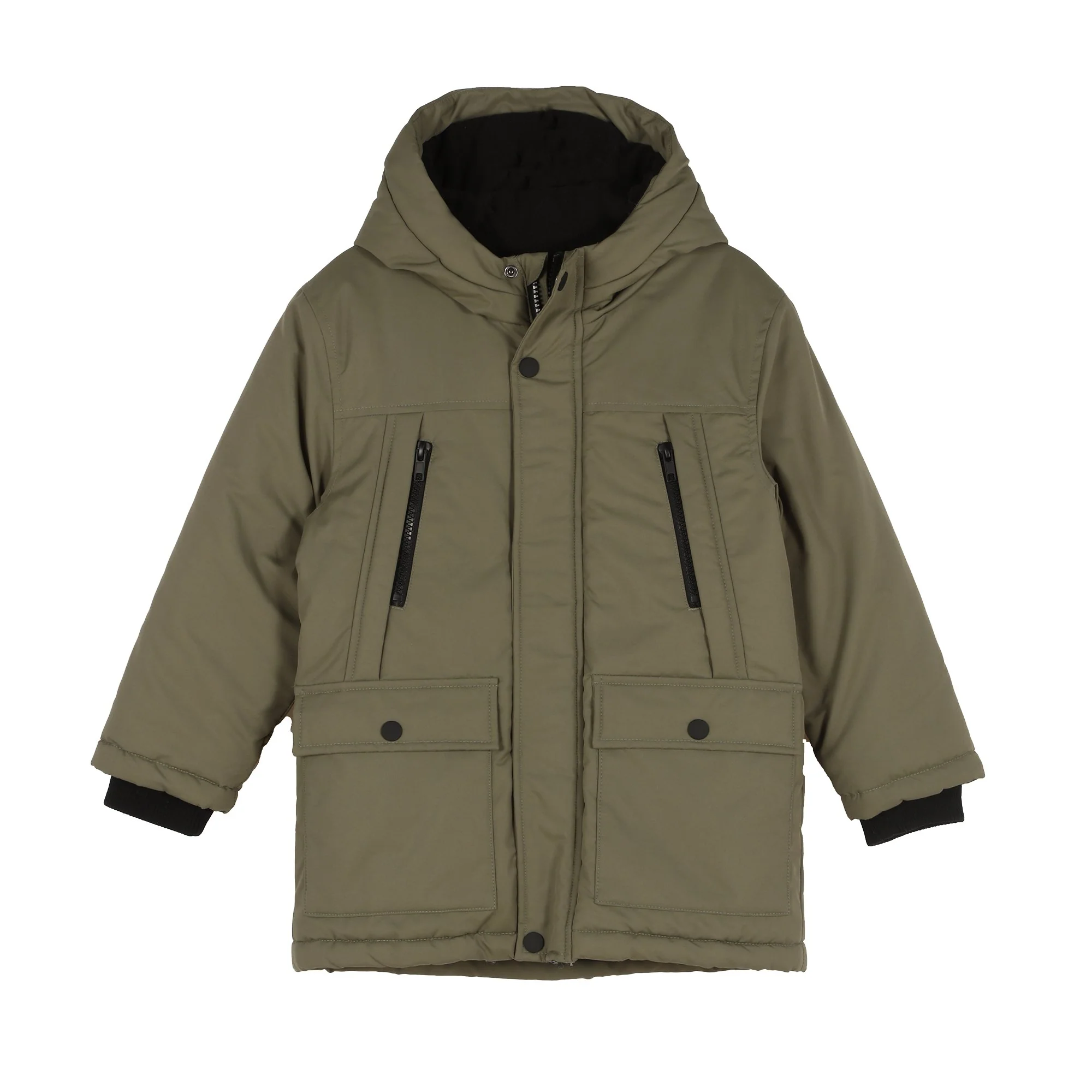 Parka doublée polaire 3/12 ans - Kaki