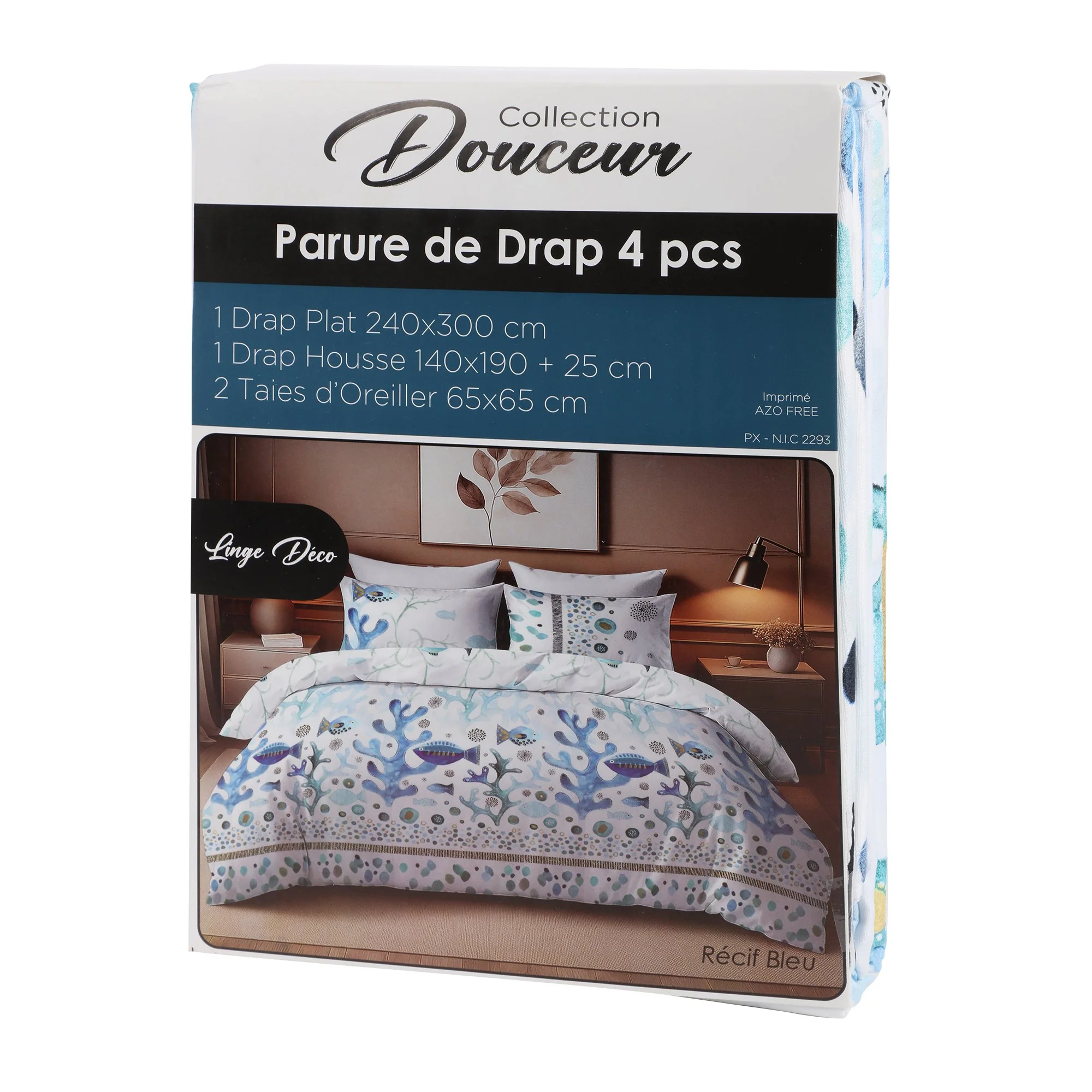Parure de drap 2 places 190 x 140 cm
