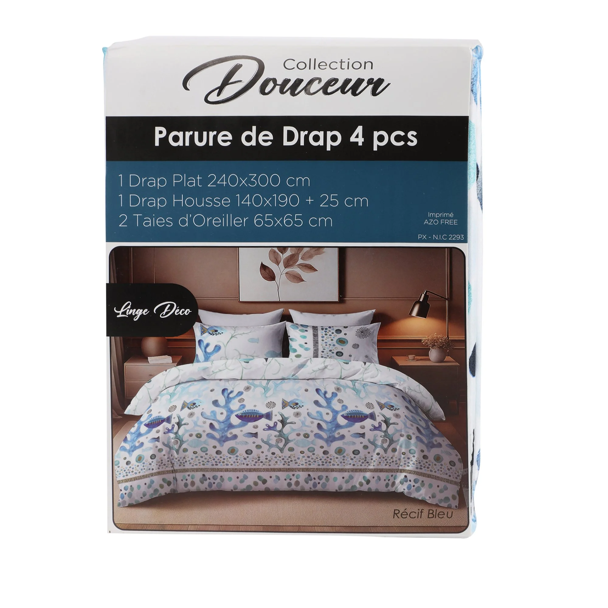 Parure de drap 2 places 190 x 140 cm - Image 2