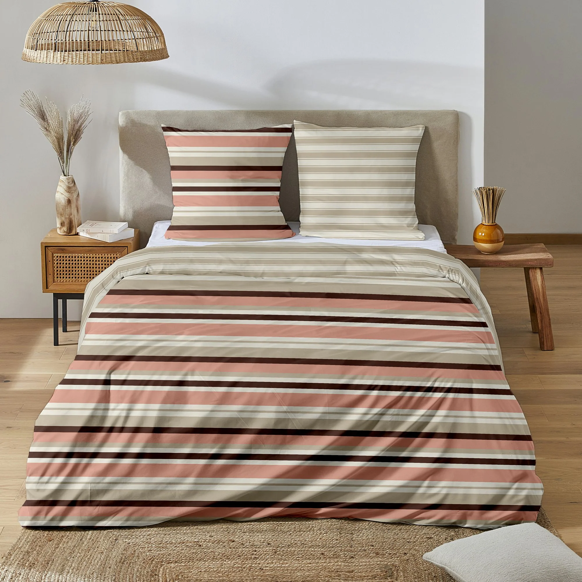 Parure housse de couette 240x220cm - Beige