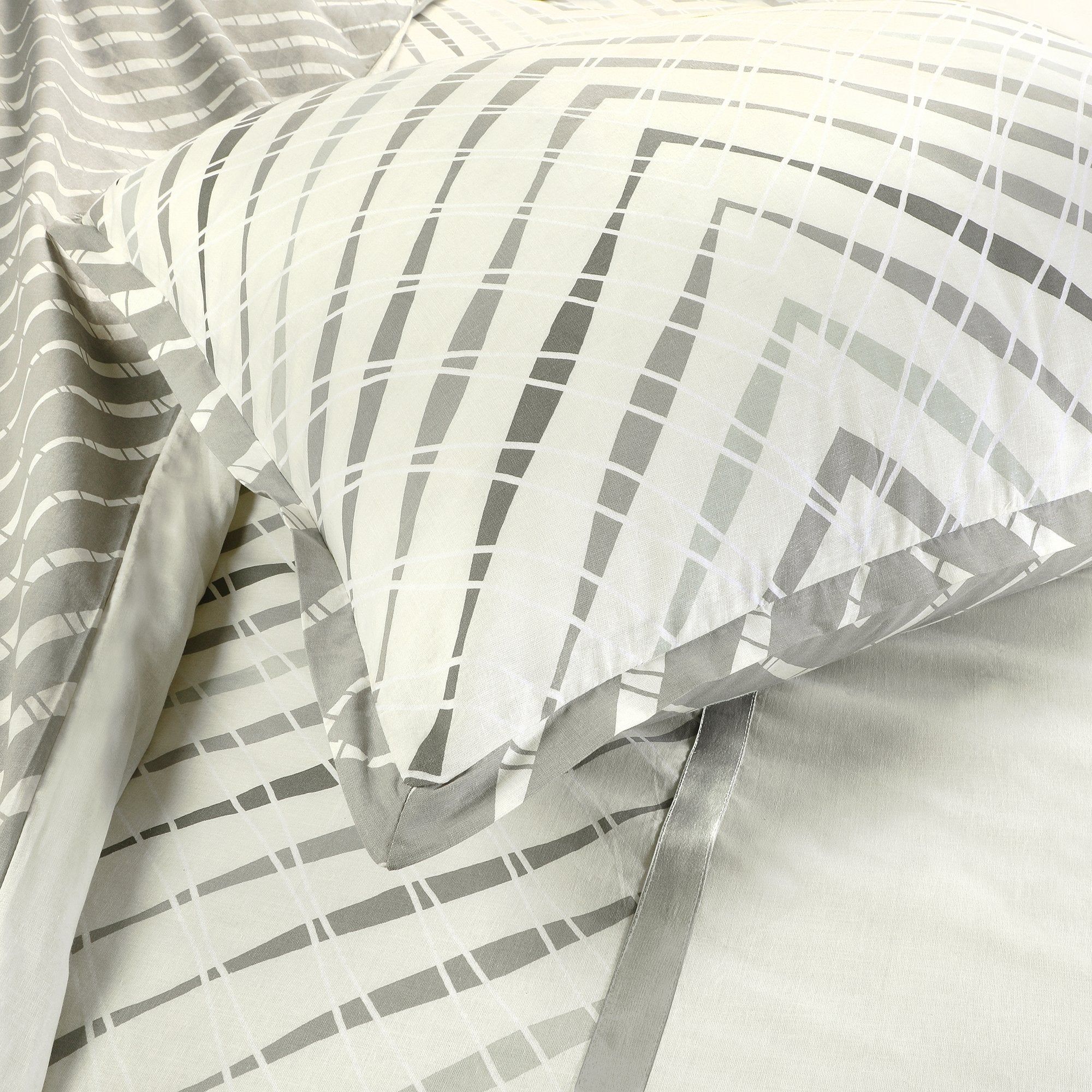 Parure housse de couette 240x220cm - Gris - Image 4