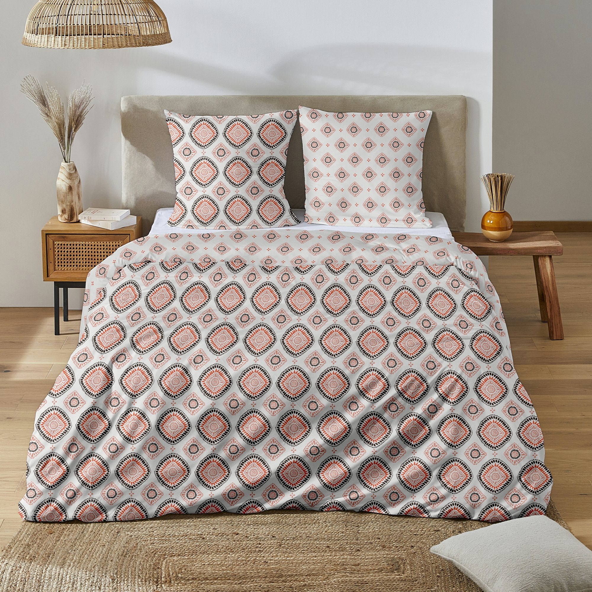 Parure housse de couette 240x220cm - Orange