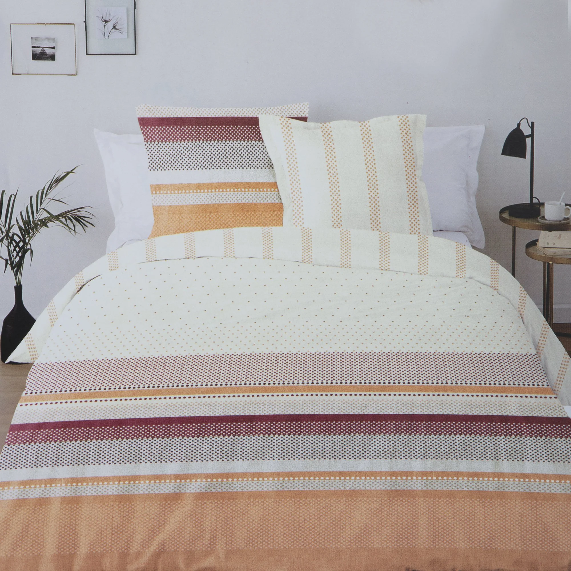 Parure housse de couette 260x240cm  - Rose - Image 2