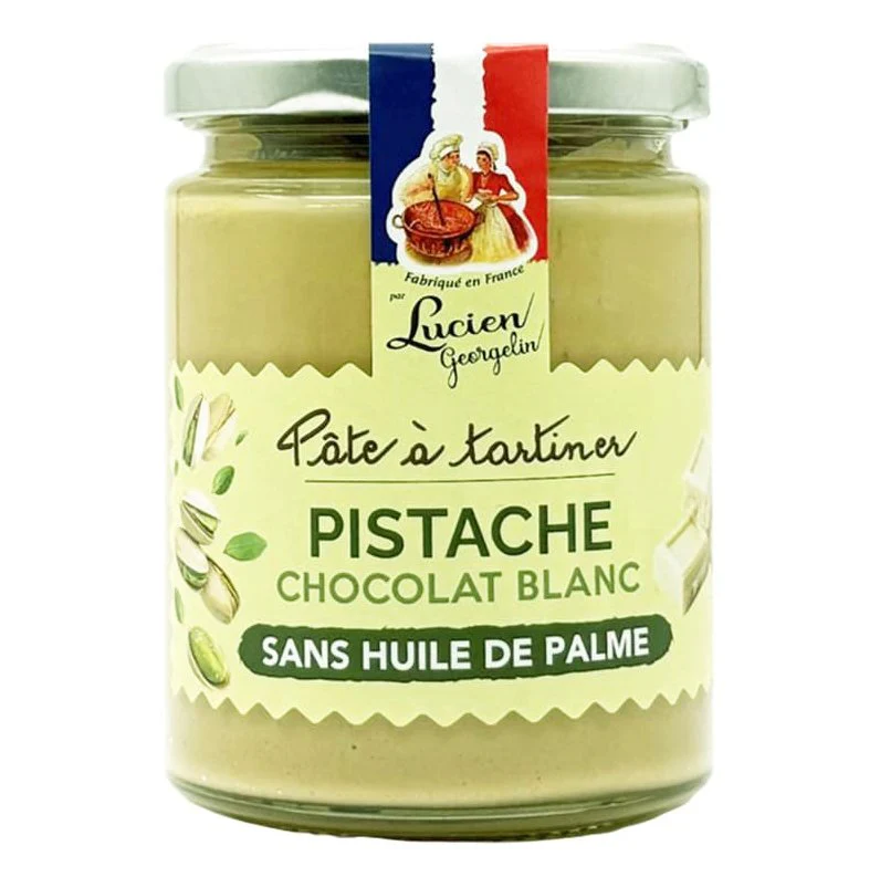 Pate à tartiner pistache, chocolat blanc