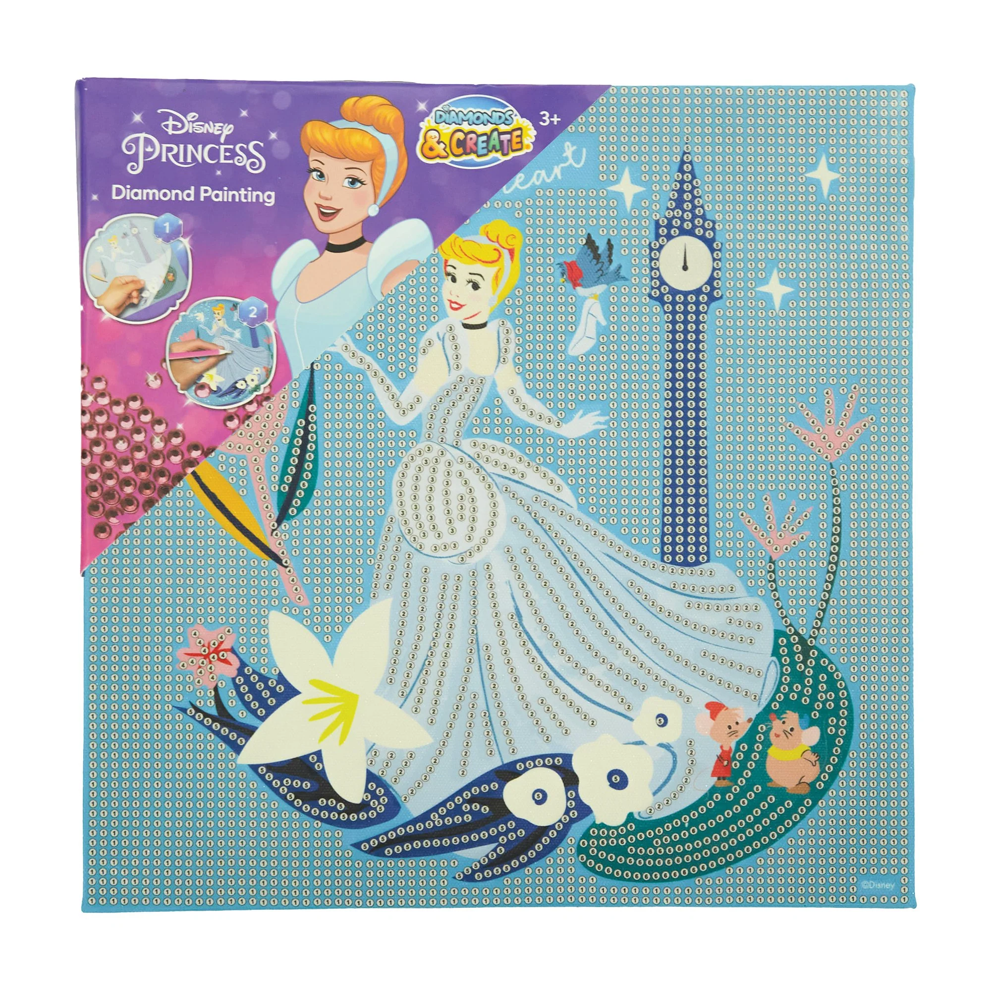 Peinture diamant licence  - Bleu clair