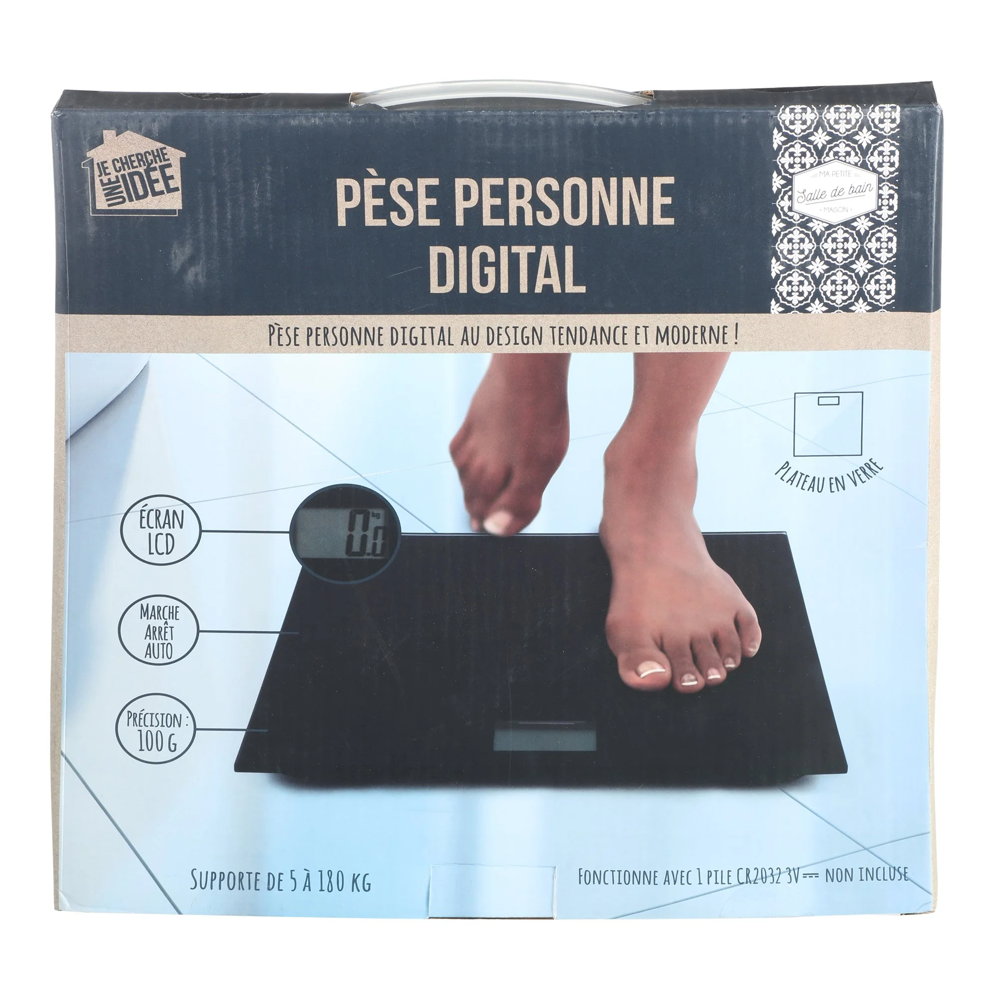 Pèse personne électronique ultra plat - Gris - Image 4