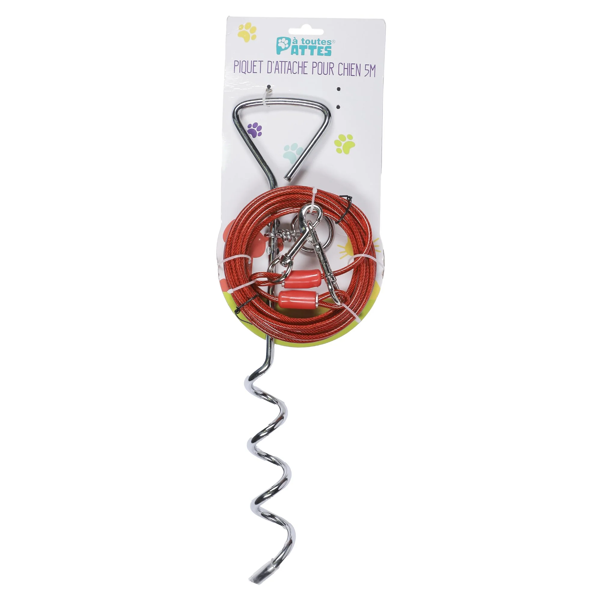 Piquet d'attache pour chien 5m