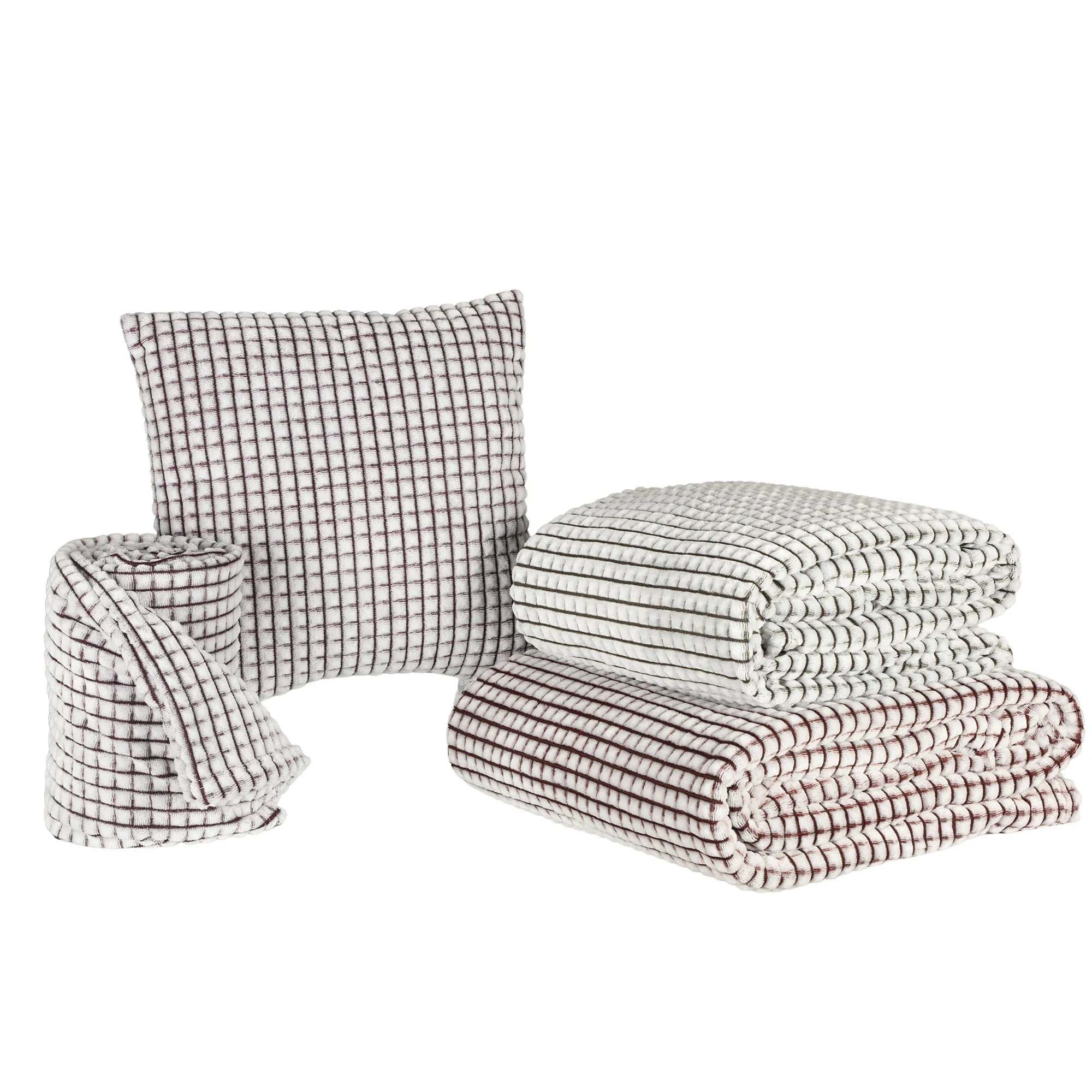 Plaid en flanelle quadrillé 180x200cm - Vert - Image 4
