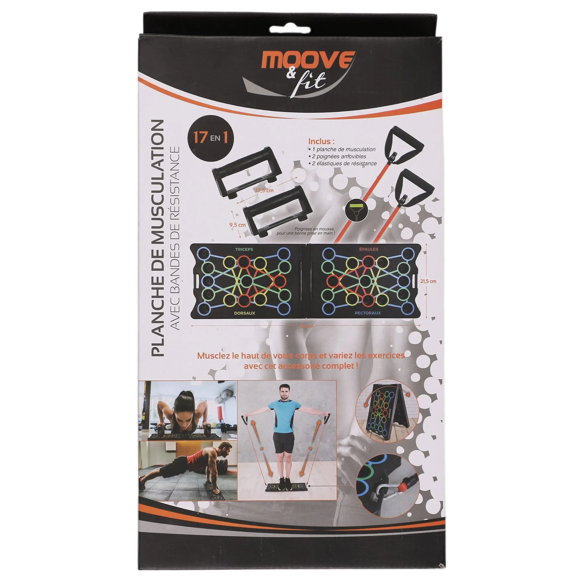 Planche de musculation avec élastique