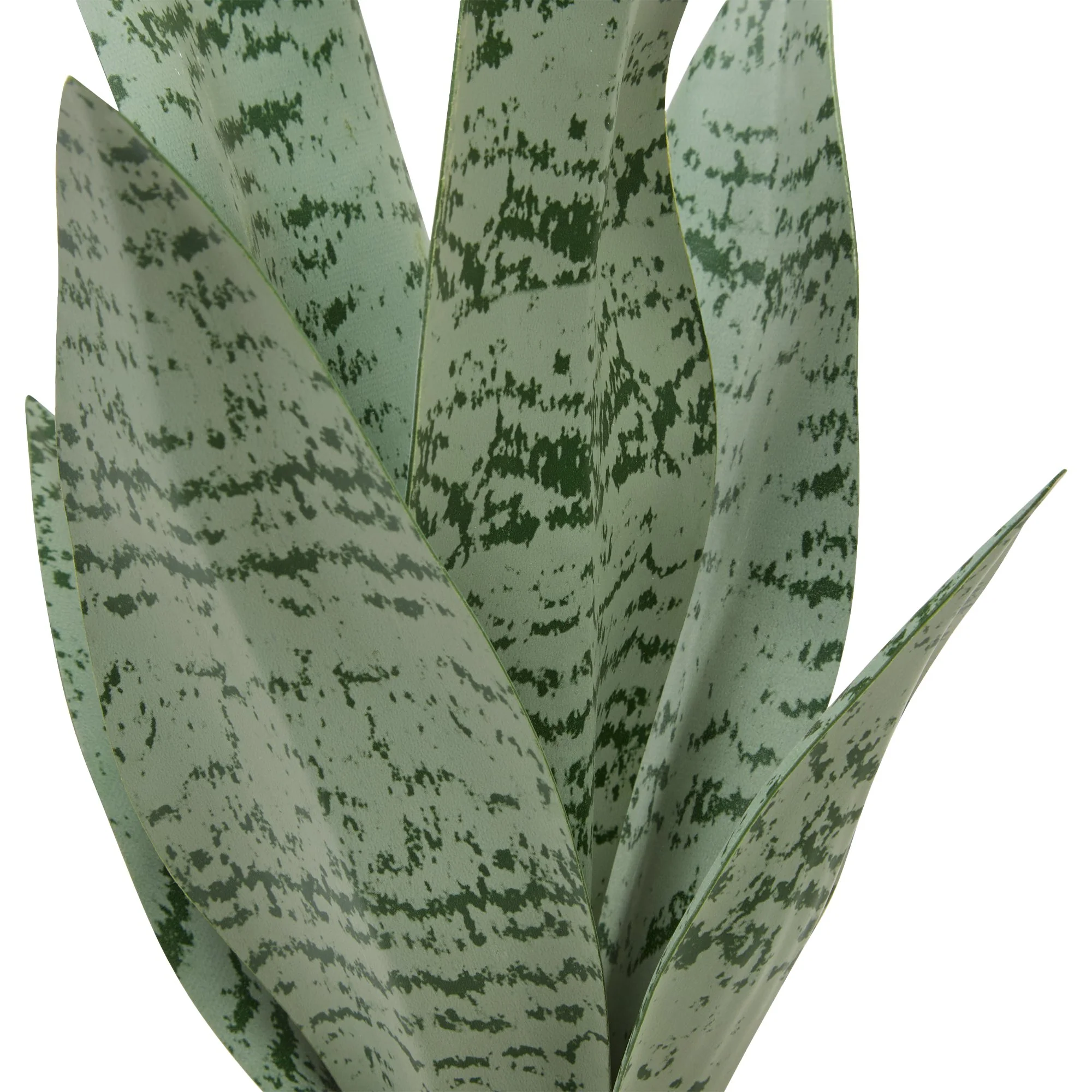 Plante verte pot céramique à rayures - Image 2
