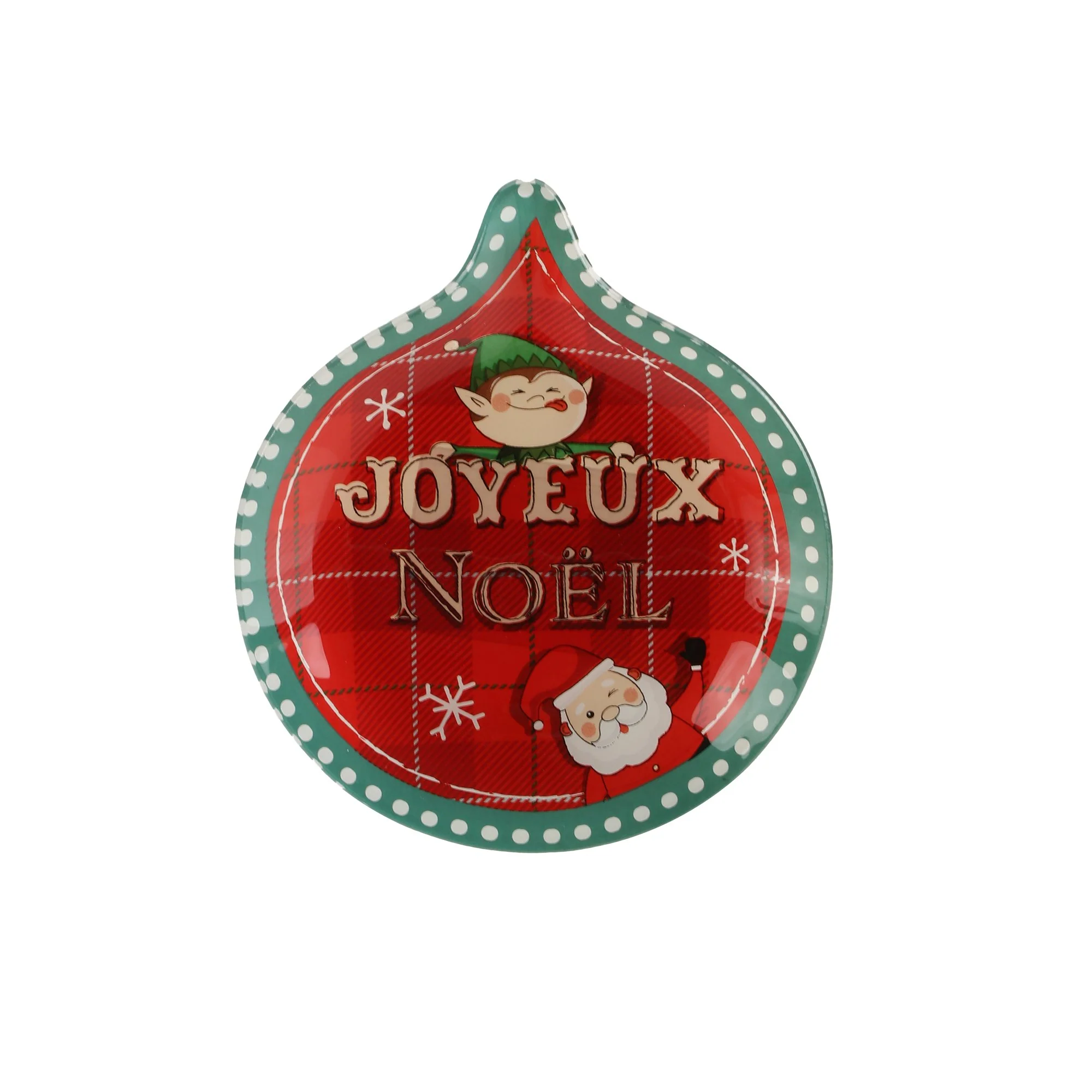 Plat boule de Noël - Rouge