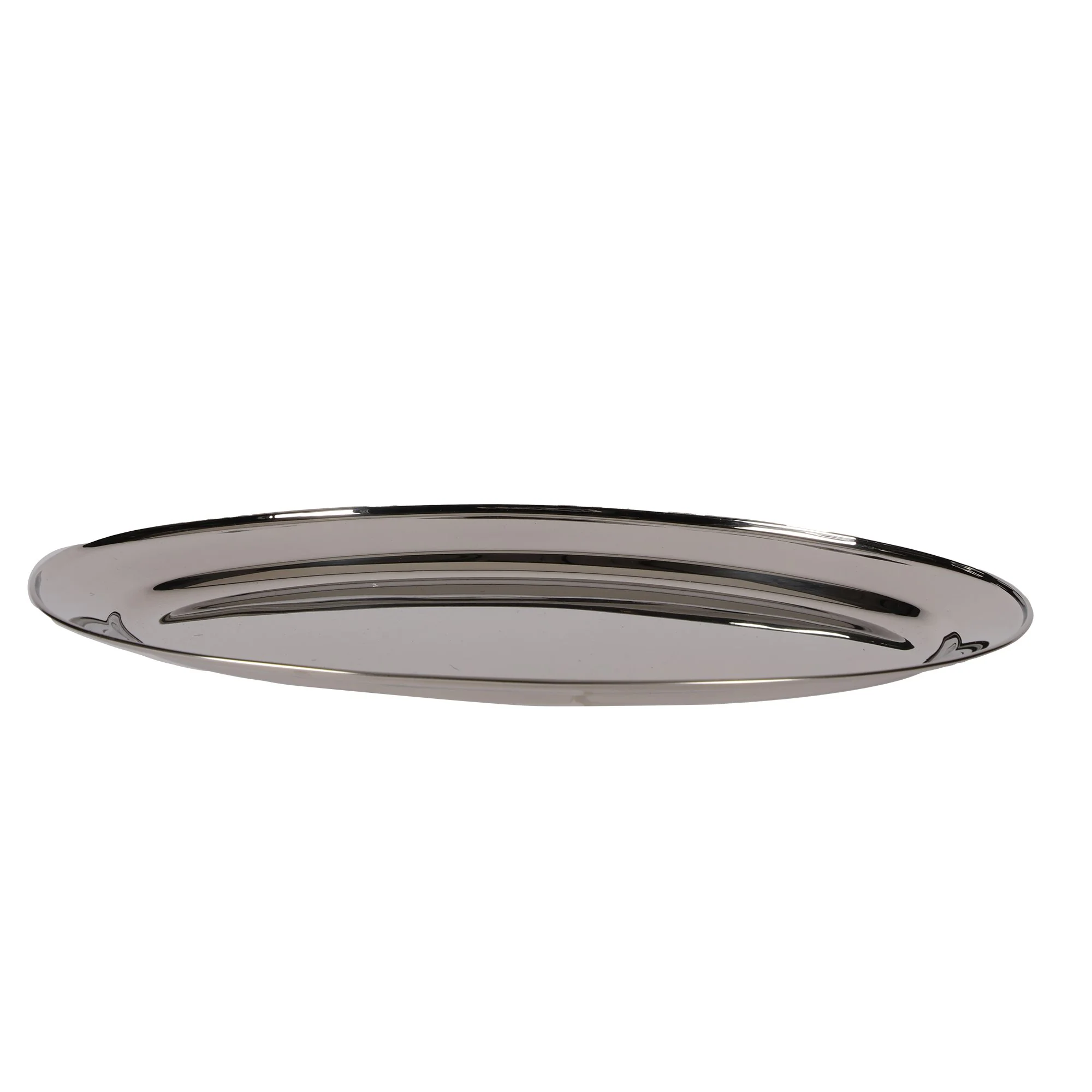 Plat de présentation oval en inox