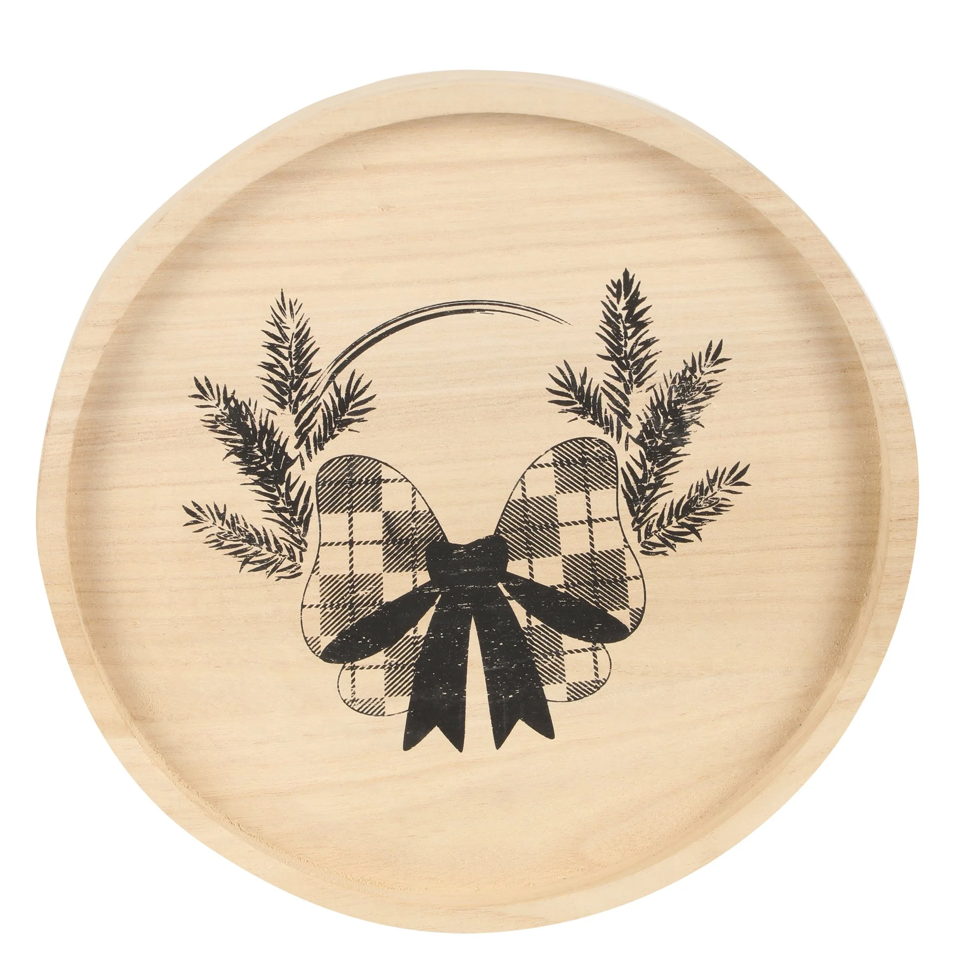 Plateau en bois 30cm - Beige