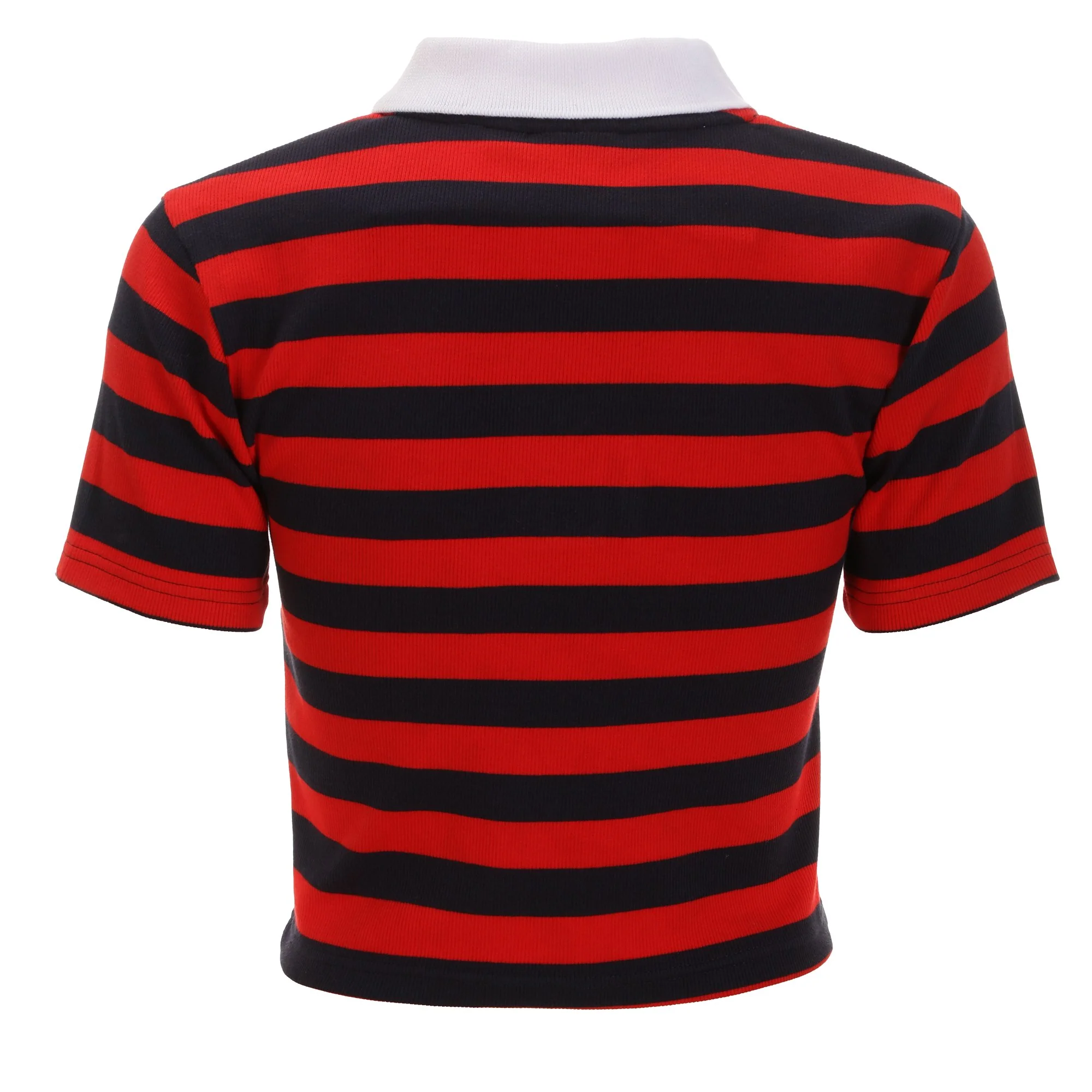 Polo crop manche courte - Rouge - Image 2