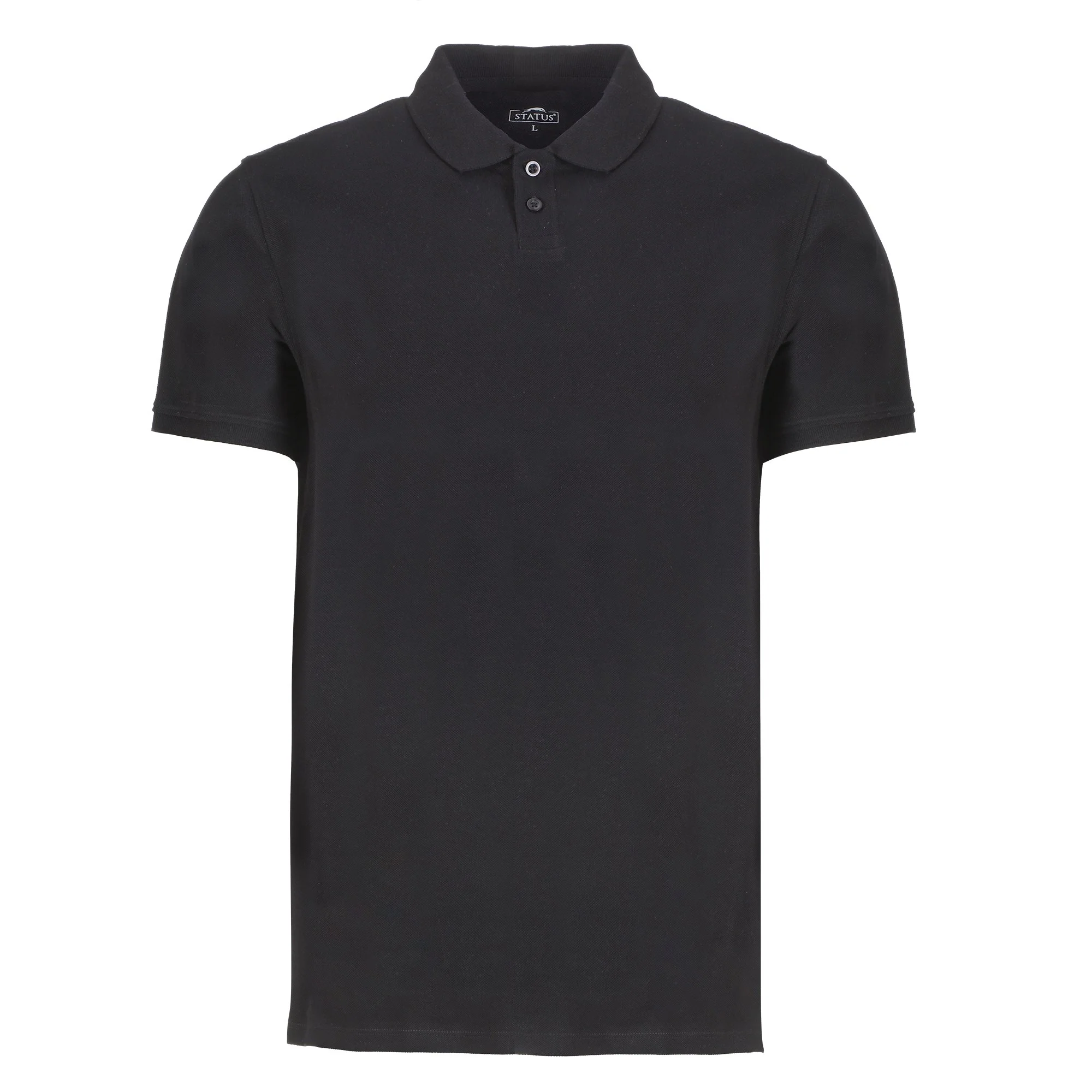 Polo manches courtes en maille piquée - Noir