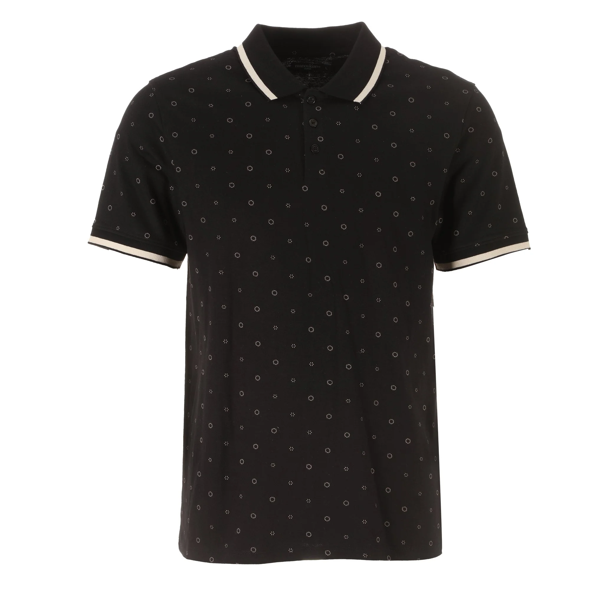 Polo manches courtes - Noir - Image 2