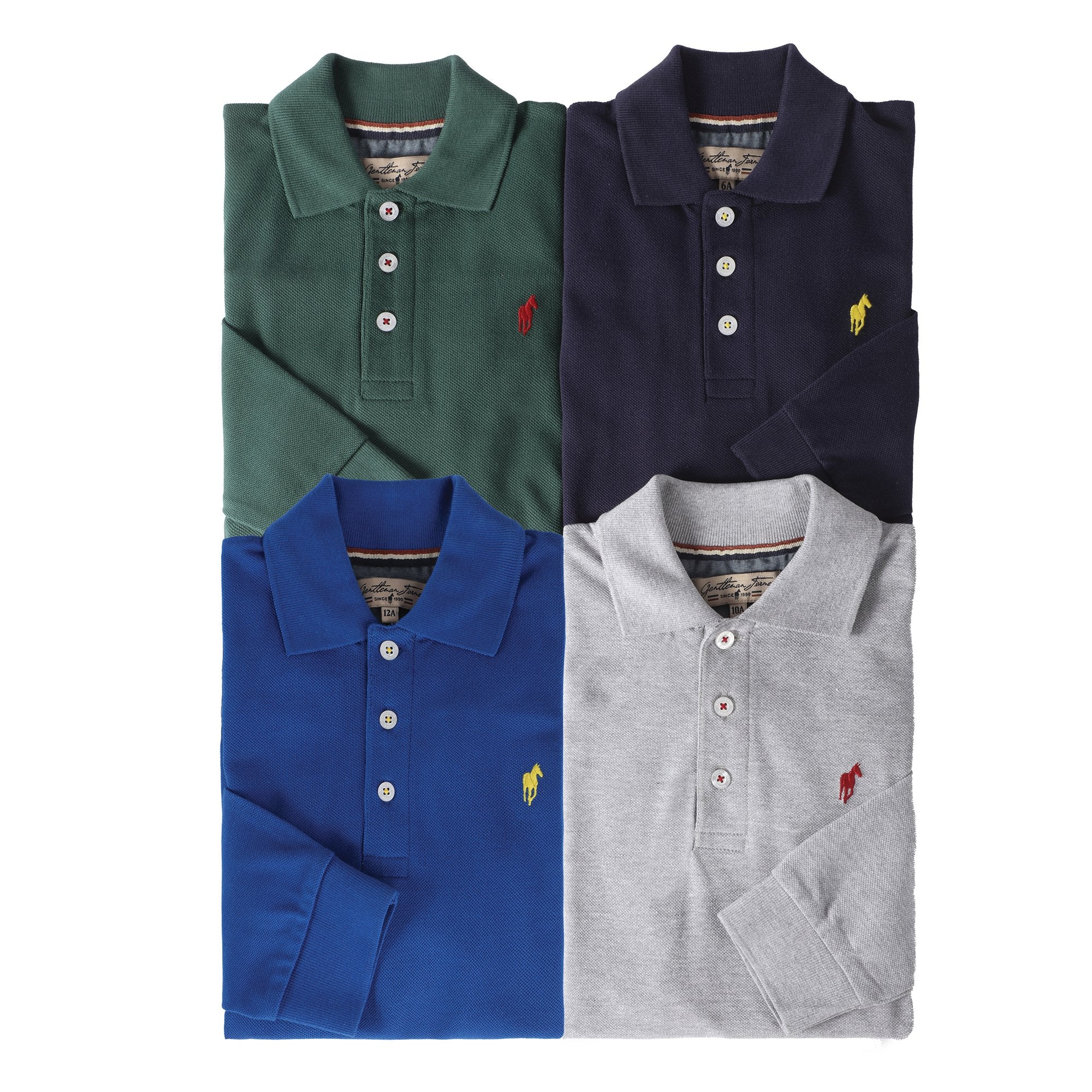 Polo manches longues avec broderie 3/12 ans - Vert - Image 3