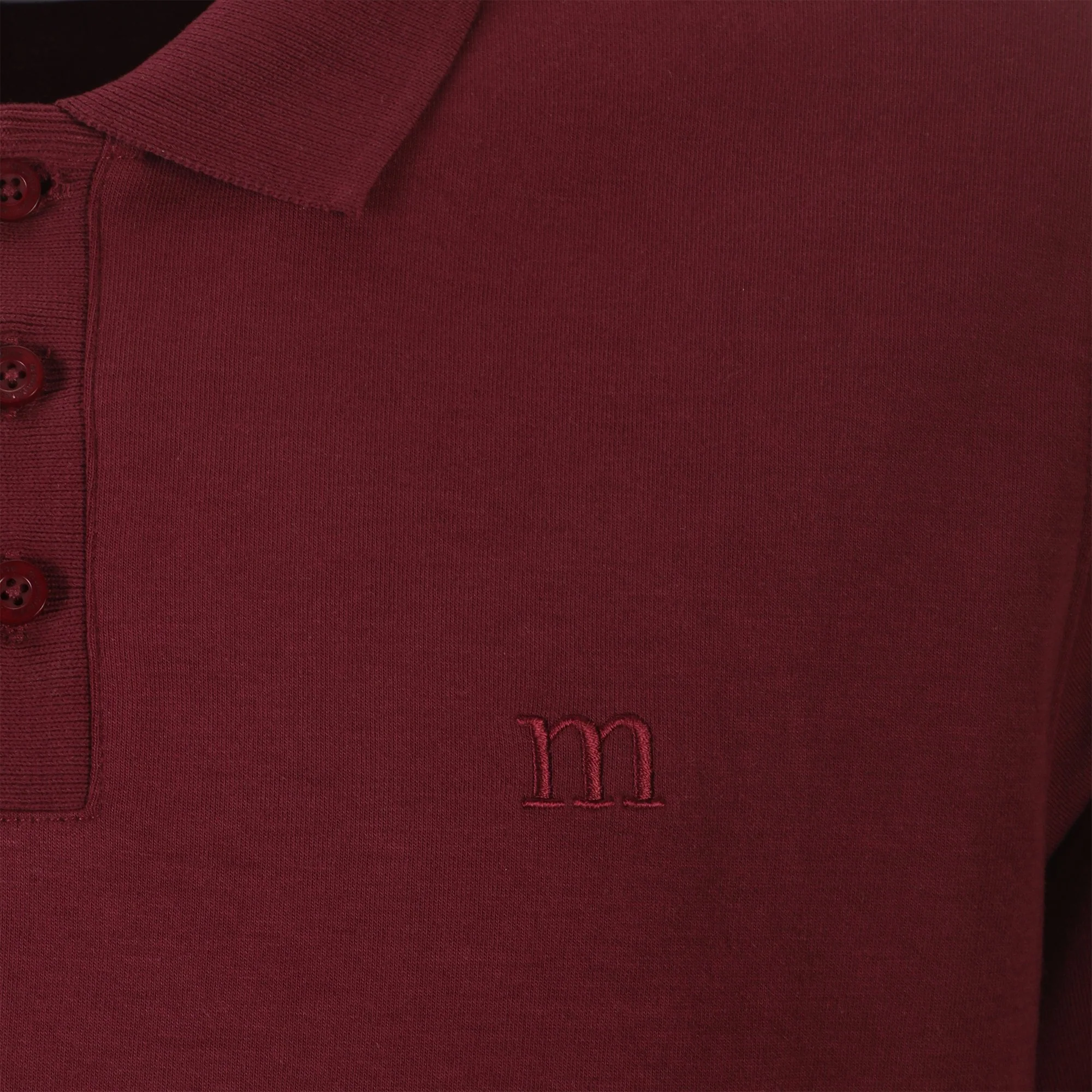 Polo manches longues - Rouge - Image 3